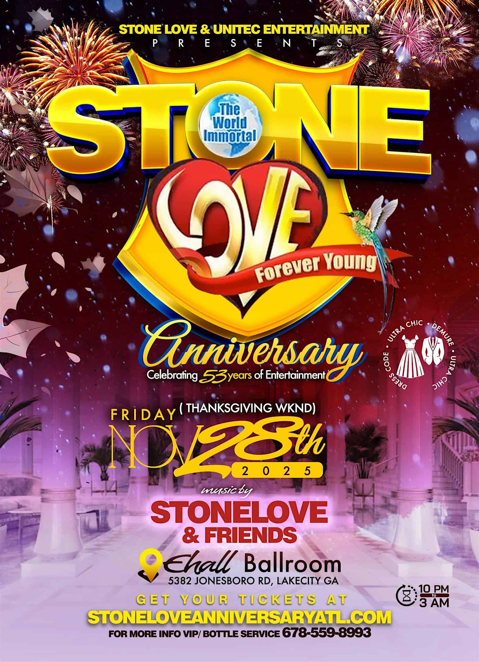 STONE LOVE 53RD ANNIVERSARY -ATLANTA at EHall South – Lake City, GA
