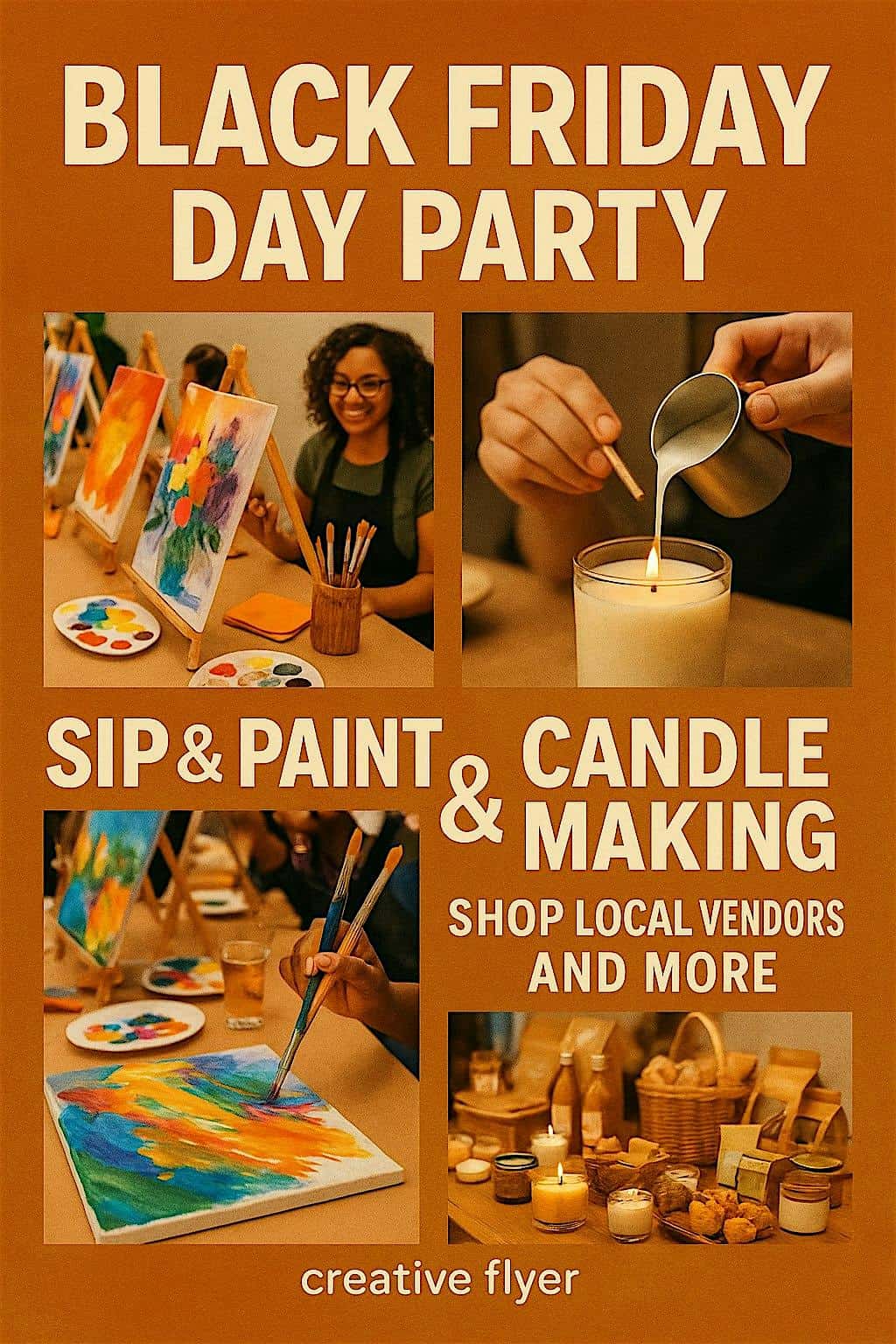 Black Friday Creative Day Party & Shopping | Candle Making & Paint Workshop at Phiri art studios – Indianapolis, IN