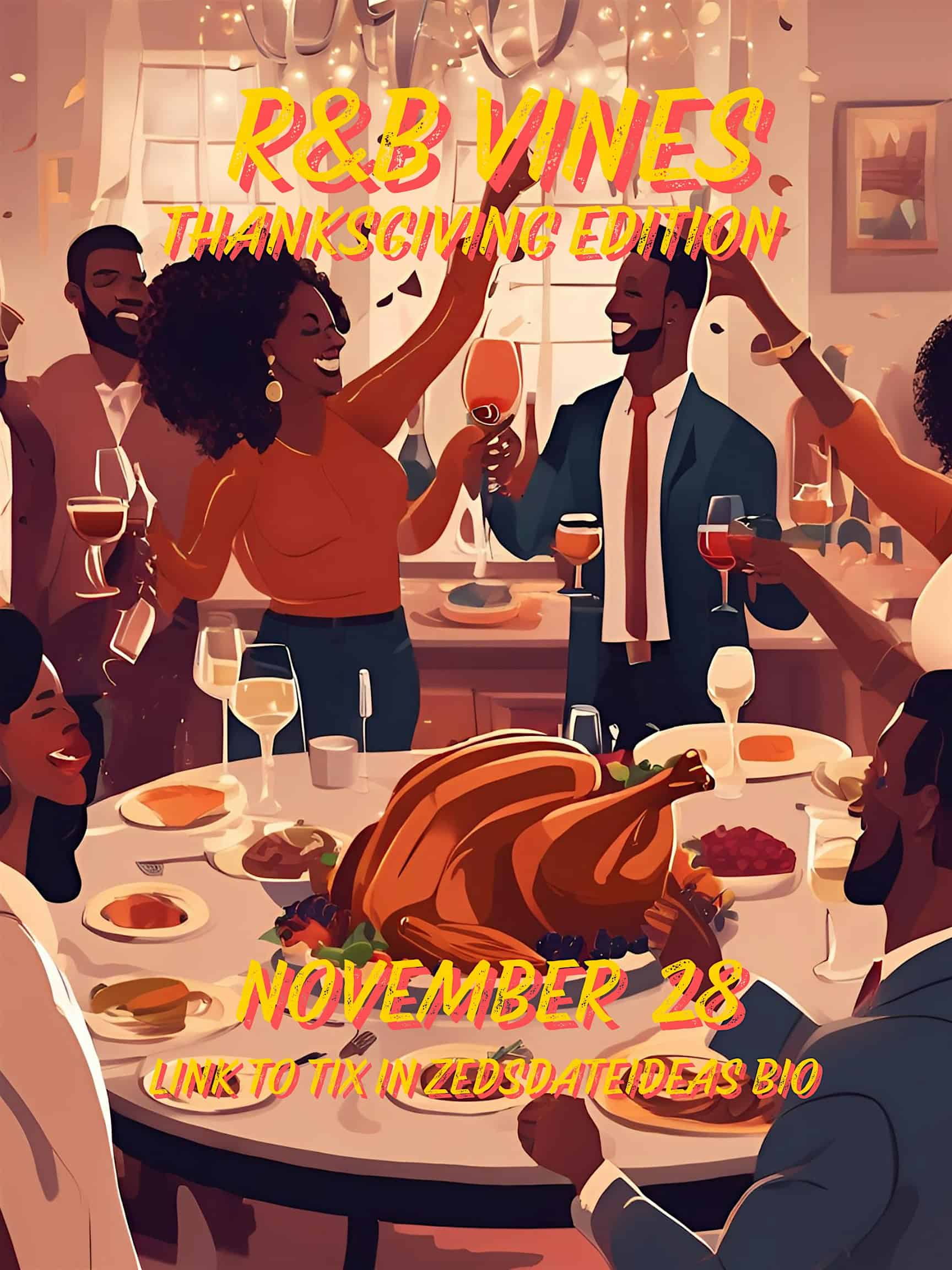 R&B VINES THANKSGIVING edition NOVEMBER 28 ends at 2:00 am at XO Eats & Entertainment – Houston, TX