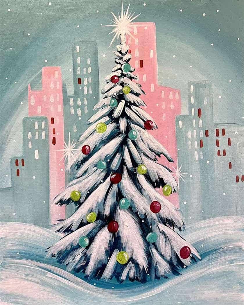 Paint and Sip – Christmas Time in the City – St. Charles, IL at Pinot’s Palette St. Charles, IL – St. Charles, IL