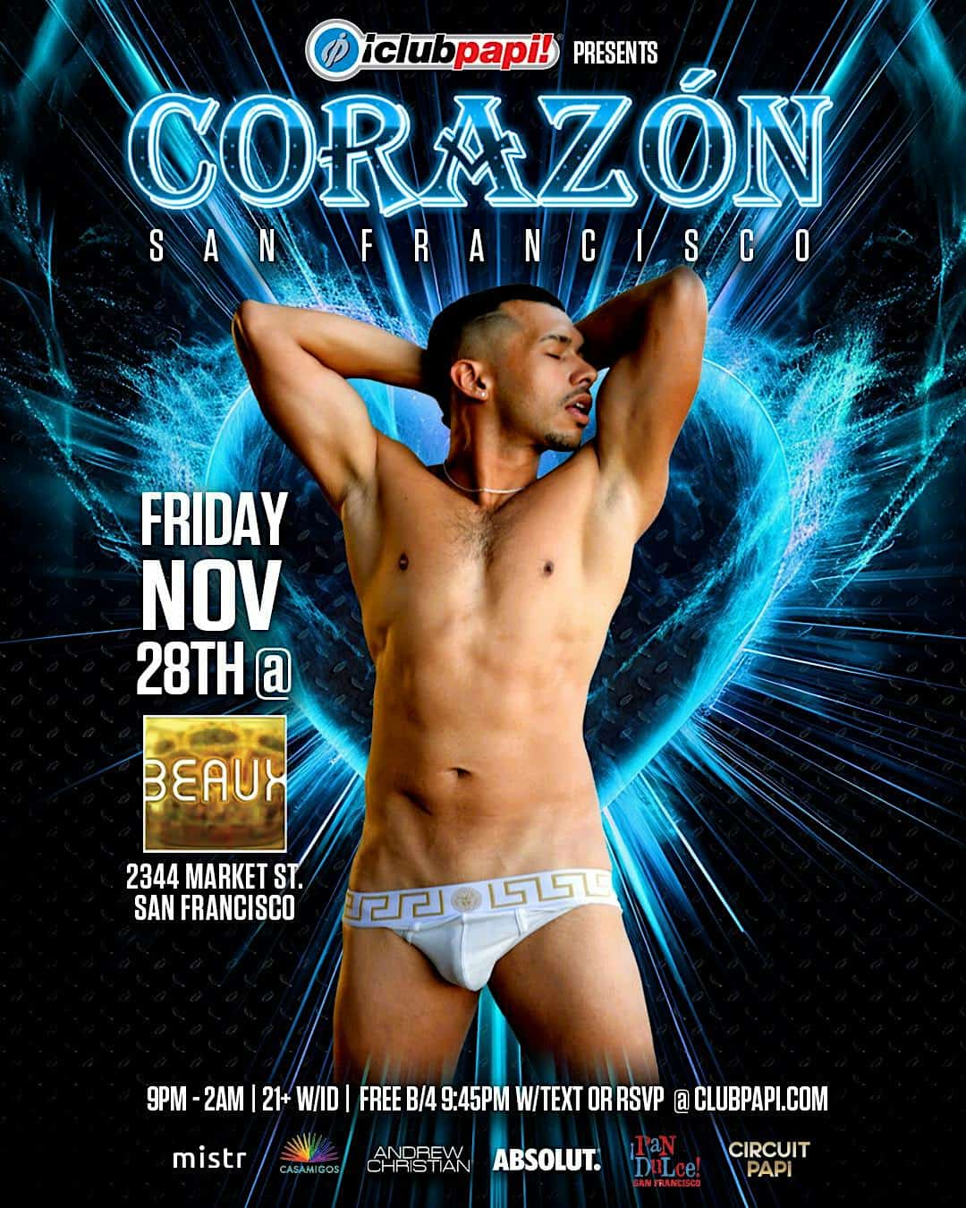 CORAZON SF PRESENTS RPDR ALLSTAR JESSICA WILD @BEAUX “THXGIVING WKND” at Beaux SF – San Francisco, CA
