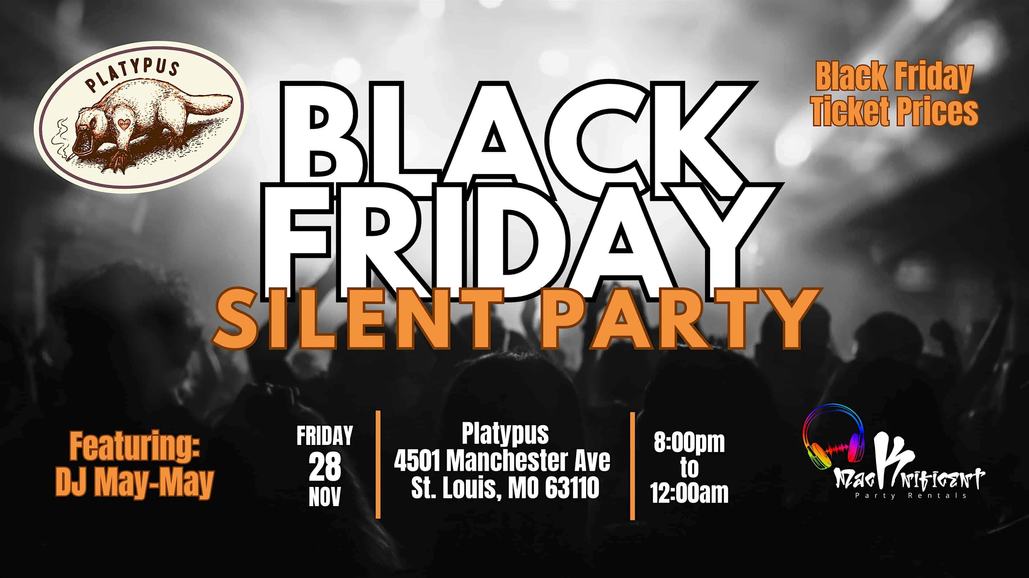 Black Friday Silent Party at Platypus – St. Louis, MO