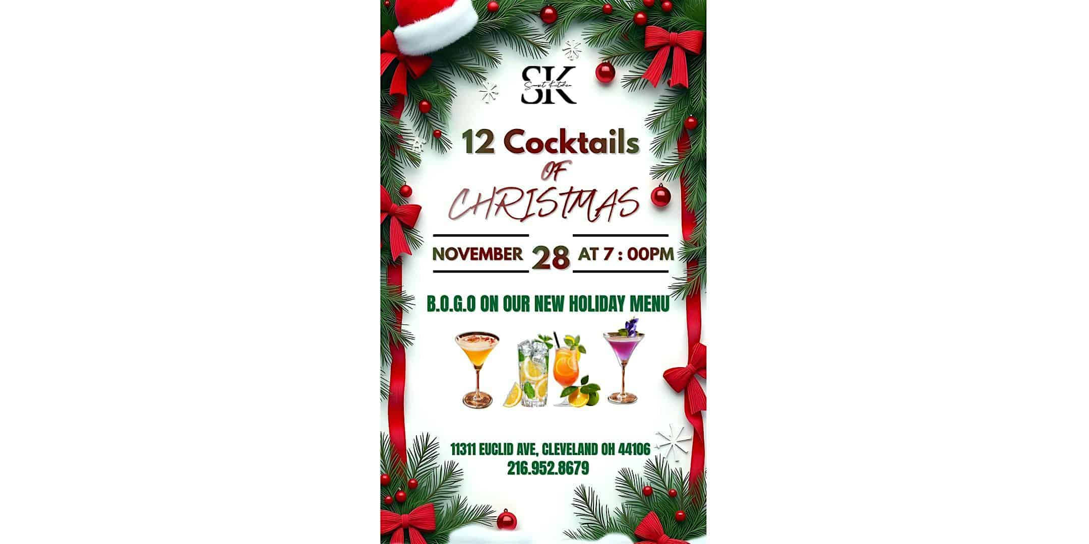 12 Cocktails of Christmas at Sunset Kitchen & Lounge – Cleveland, OH