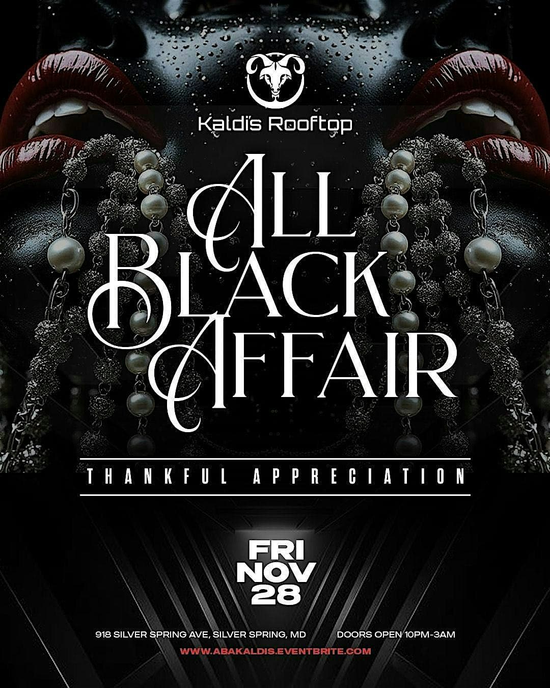 Black Friday All Black Affair at Kaldis Social House Rooftop – Silver Spring, MD