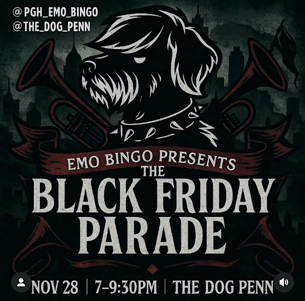 Emo Bingo : Black Friday Parade at The Dog Penn – Pittsburgh, PA