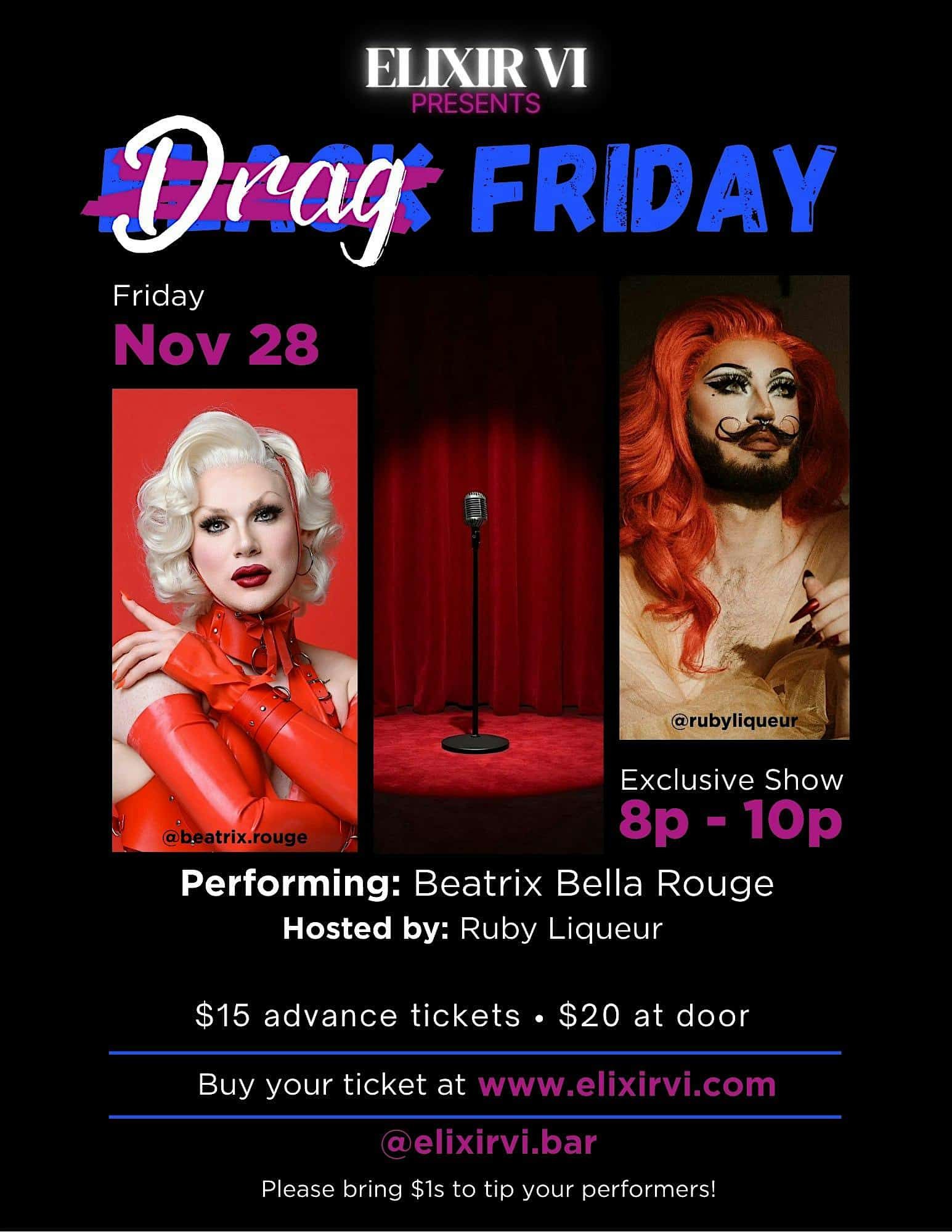 Drag Friday @ Elixir VI at 425 E Main St – Clayton, NC