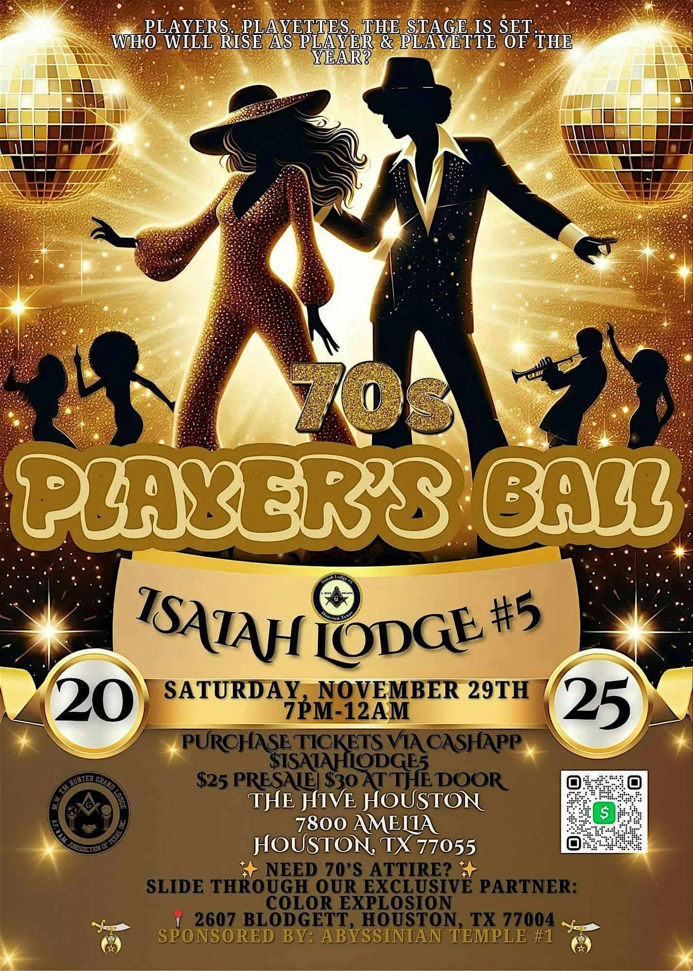 ✨ The 2025 Players Ball: A Night of Legends & Luxury ✨ at The Hive Houston – Houston, TX