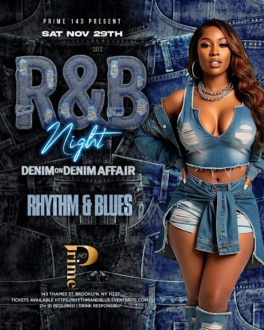 RHYTHM & BLUES (R&B NIGHT) at PRIME143BK – Brooklyn, NY