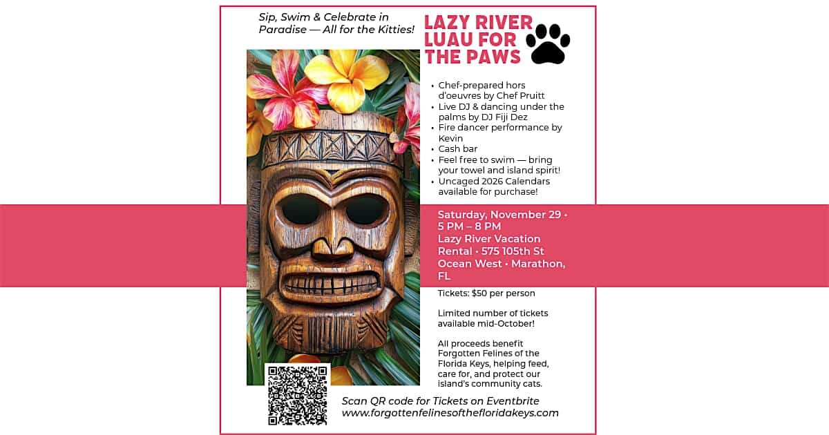 Lazy River Luau for the Paws! at Lazy River Vacation Rental of the Florida Keys – Marathon, FL