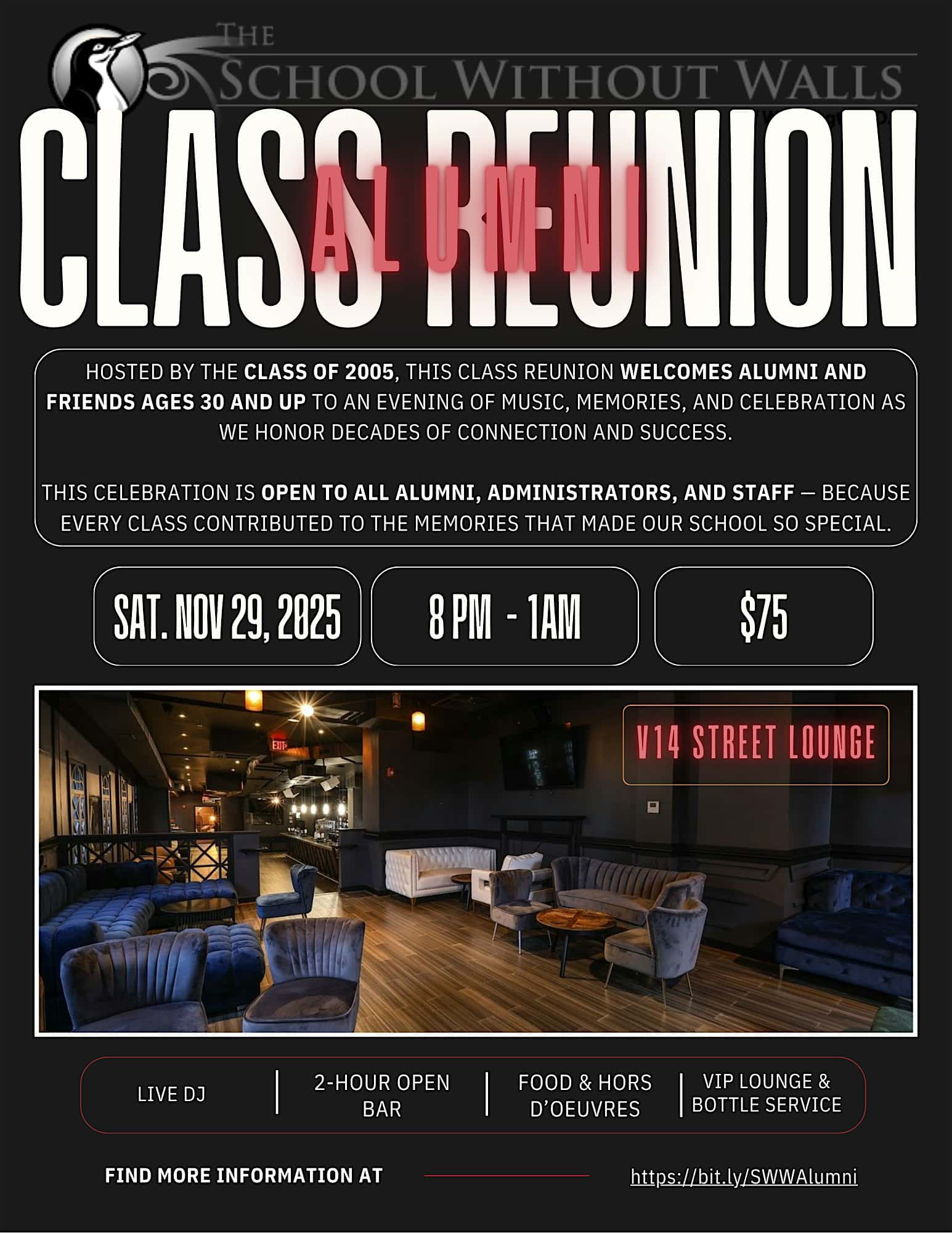 The School Without Walls Alumni Reunion at 2100 14th St NW – Washington, DC