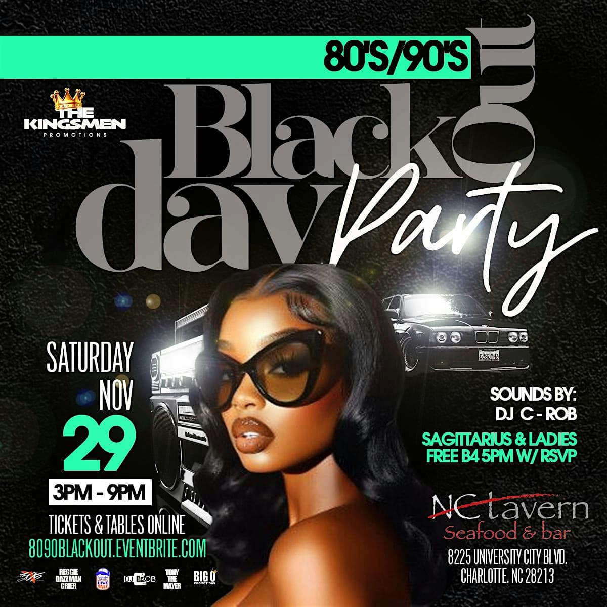 80’s / 90’s BLACKOUT DAY PARTY at NC Tavern – Charlotte, NC