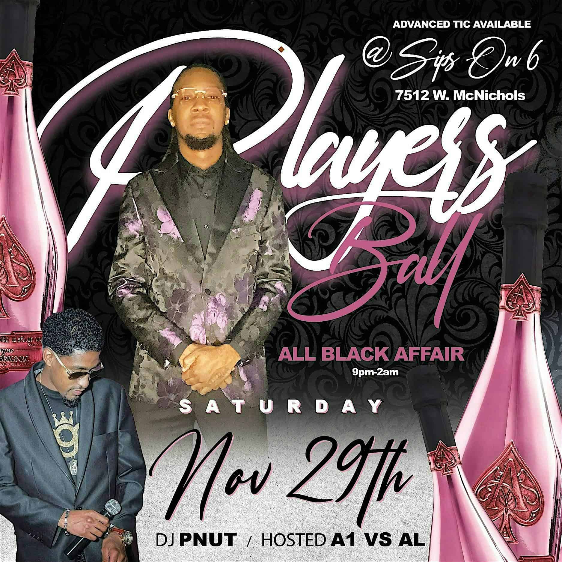 The Players Ball “All Black Affair” at Sips on six – Detroit, MI