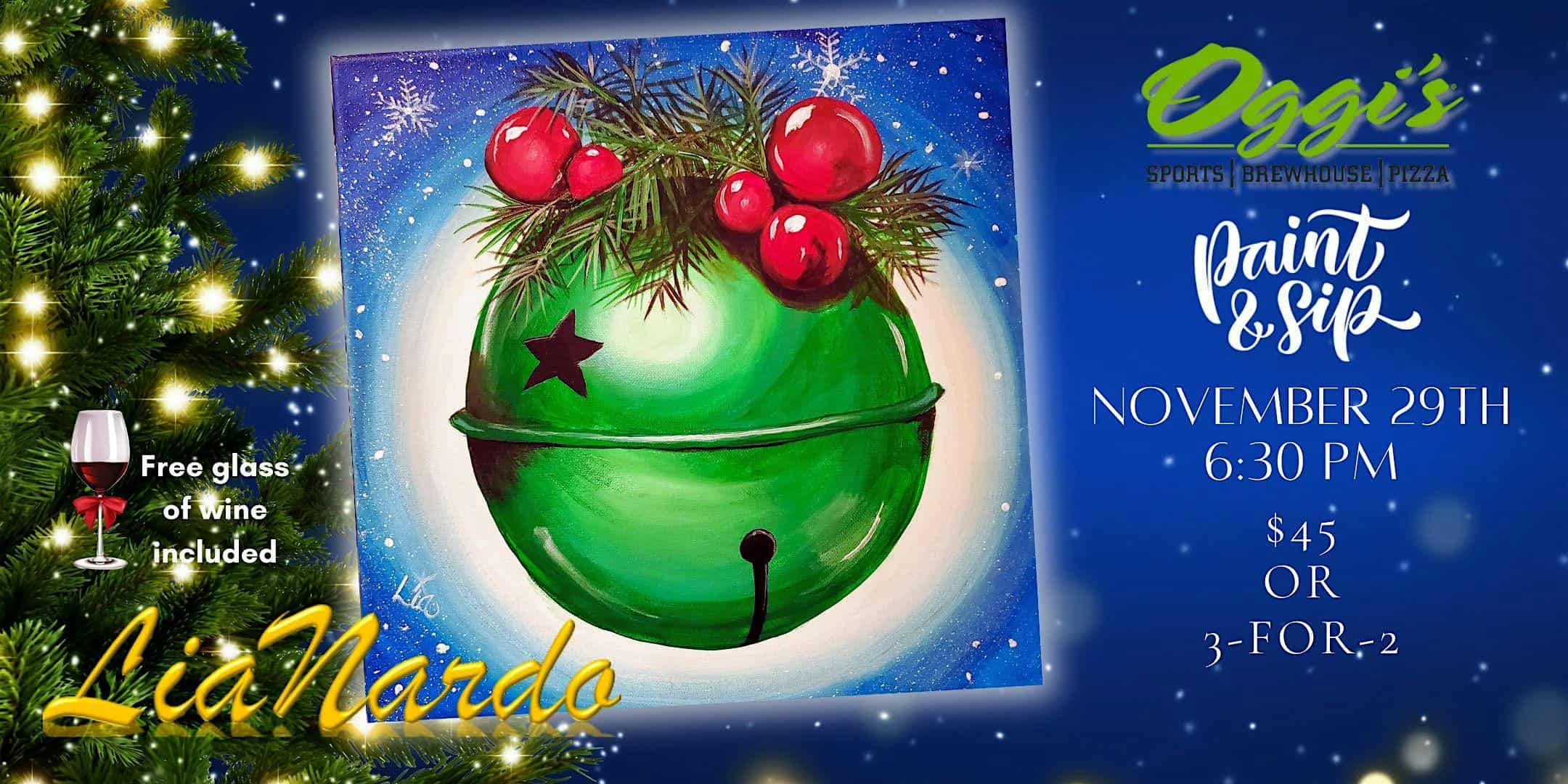 Paint & Jingle w/LiaNardo Mobile Paint & Sip at Oggi’s Fontana at Oggi’s Sports | Brewhouse |Pizza – Fontana, CA