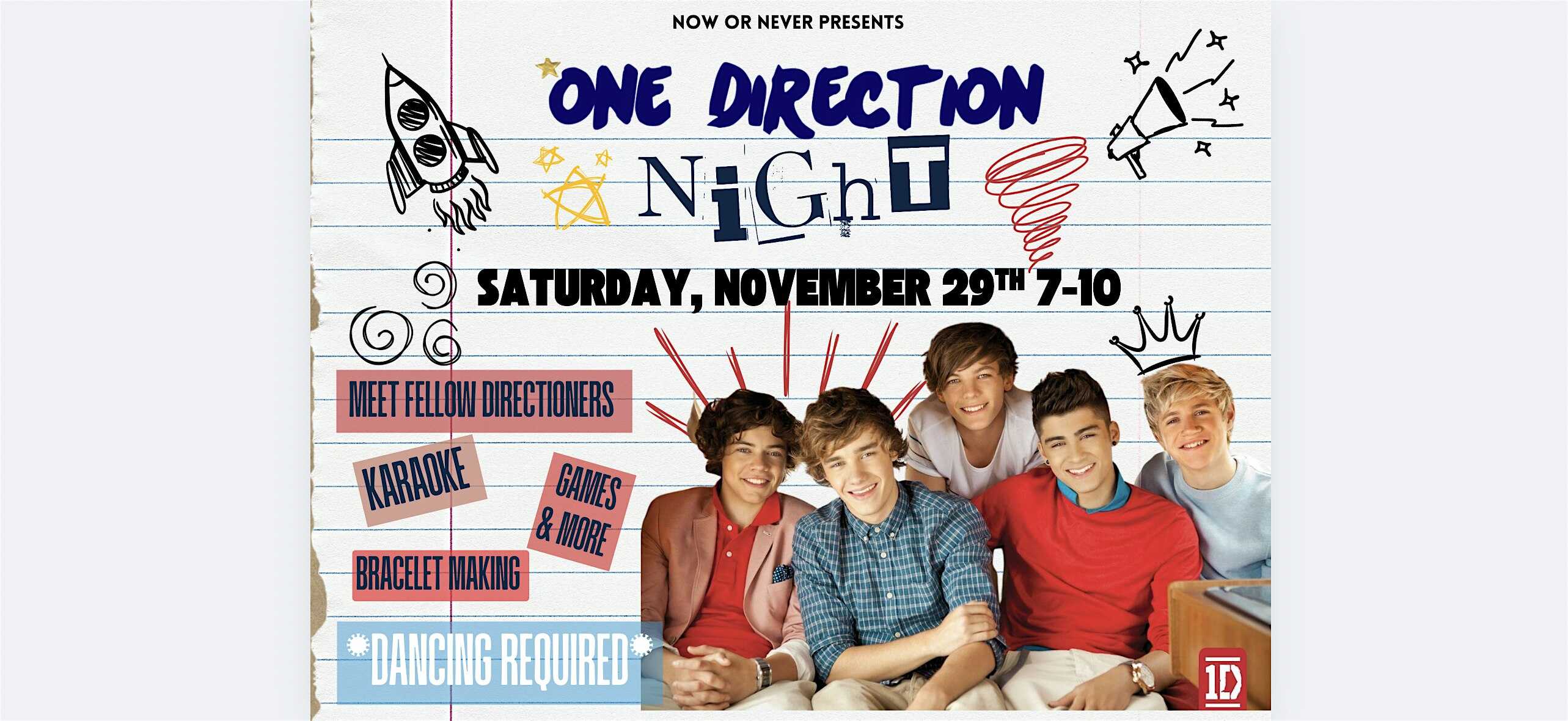 Now or Never Presents: One Direction Night at 301 Harris Ave – Providence, RI