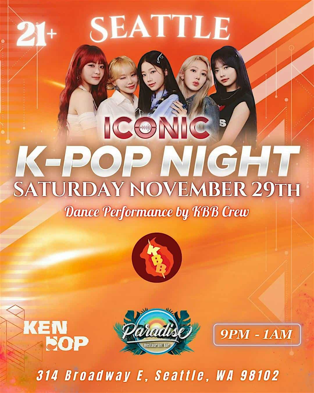 Seattle, Your K-Pop Party Night is Back— Nov 29! at Paradise – Seattle, WA