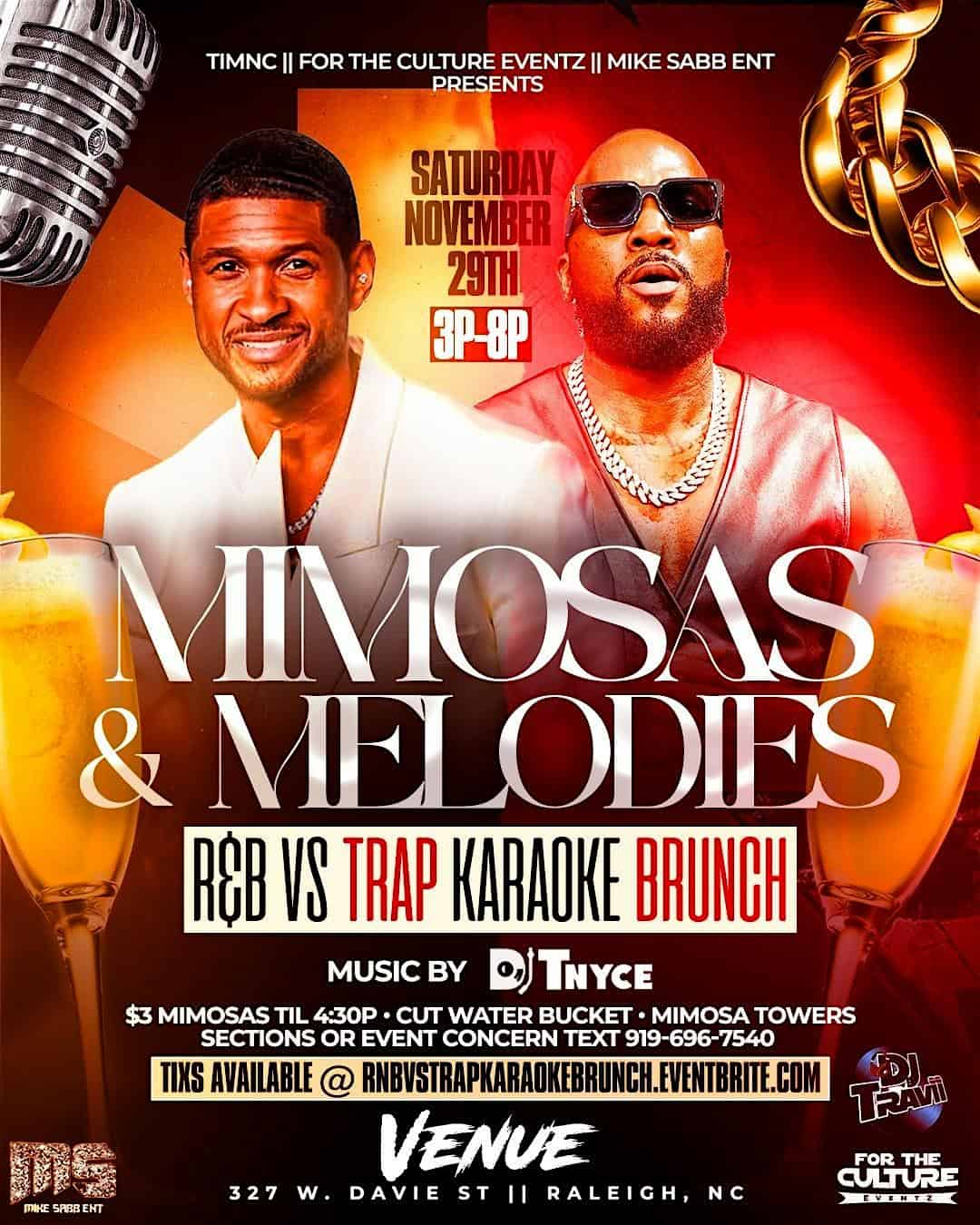 Mimosas & Melodies: R&B vs Trap Karaoke Brunch Day Party at The Venue Raleigh – Raleigh, NC