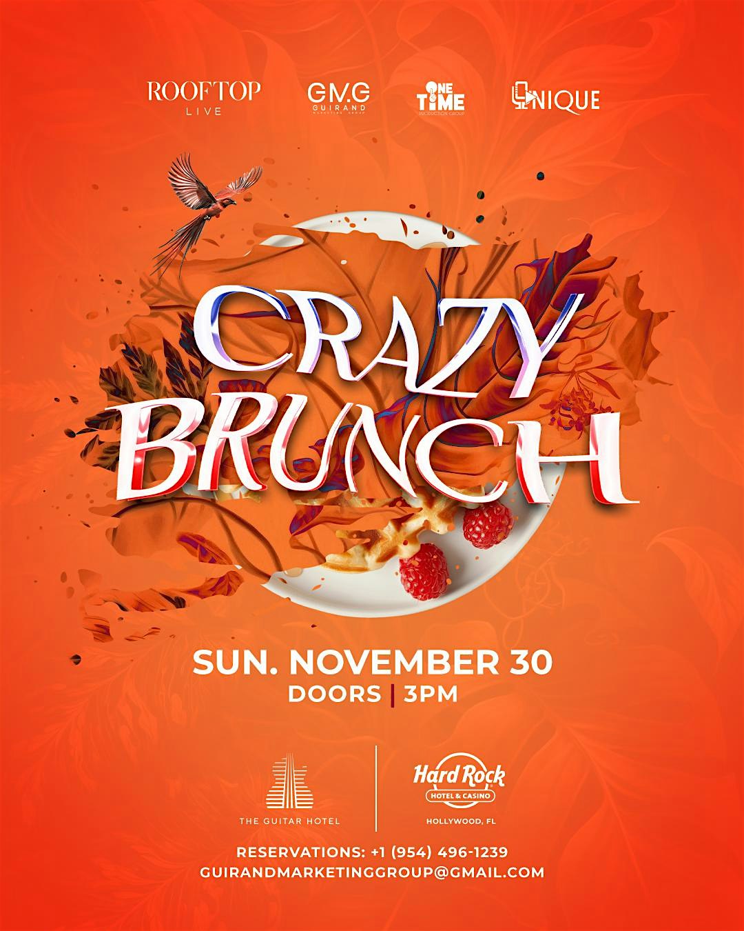 CRAZY BRUNCH THANKSGIVING WEEKEND 2025 at Rooftop Live – Hollywood, FL
