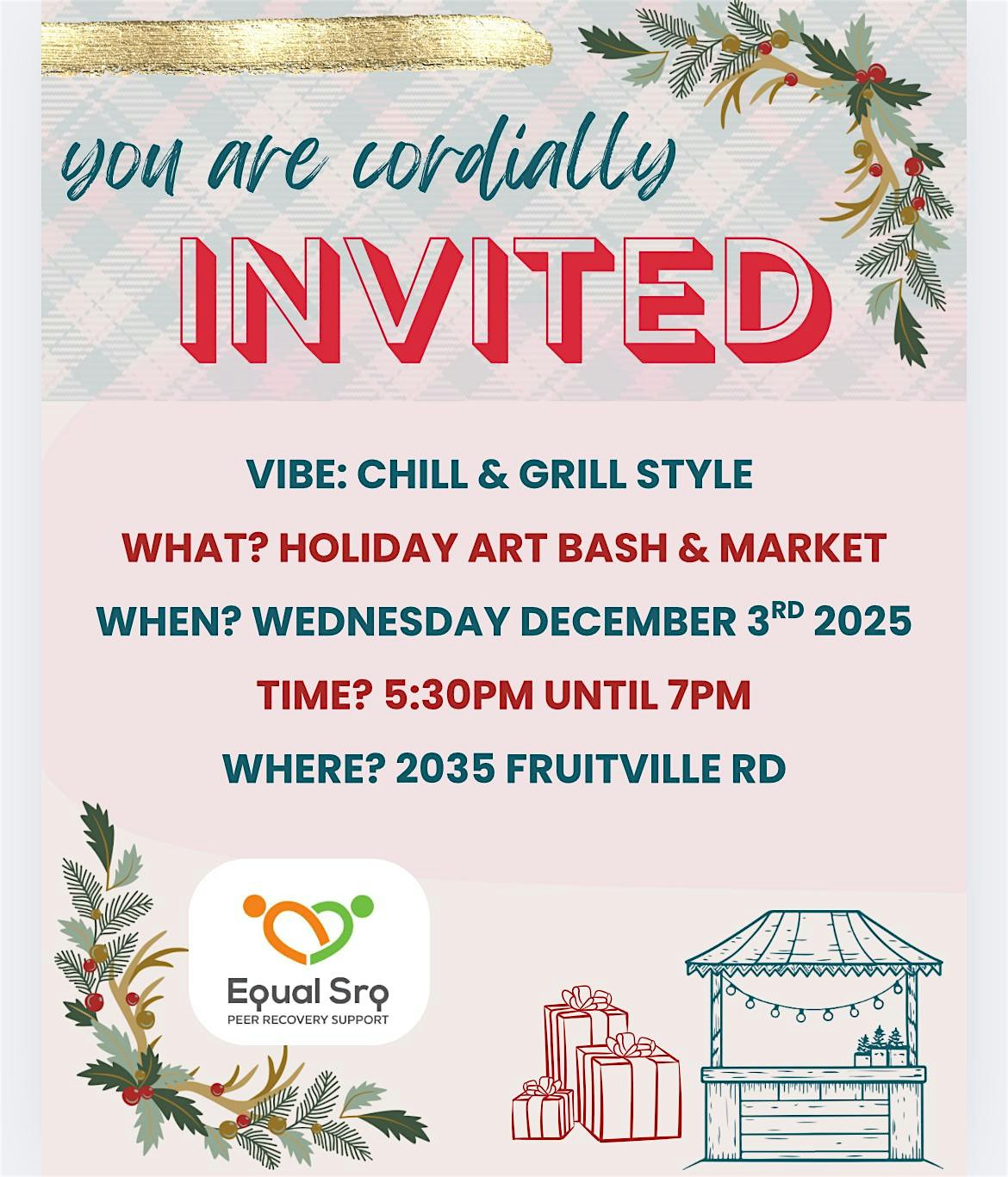 Holiday Art Bash & Artisan Market at 2035 Fruitville Rd – Sarasota, FL