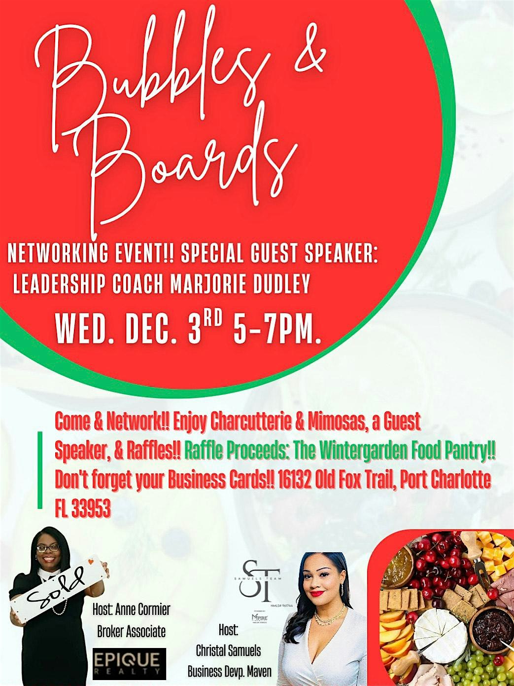 Bubbles & Boards Networking Event!! at 16132 Old Fox Trl – Port Charlotte, FL