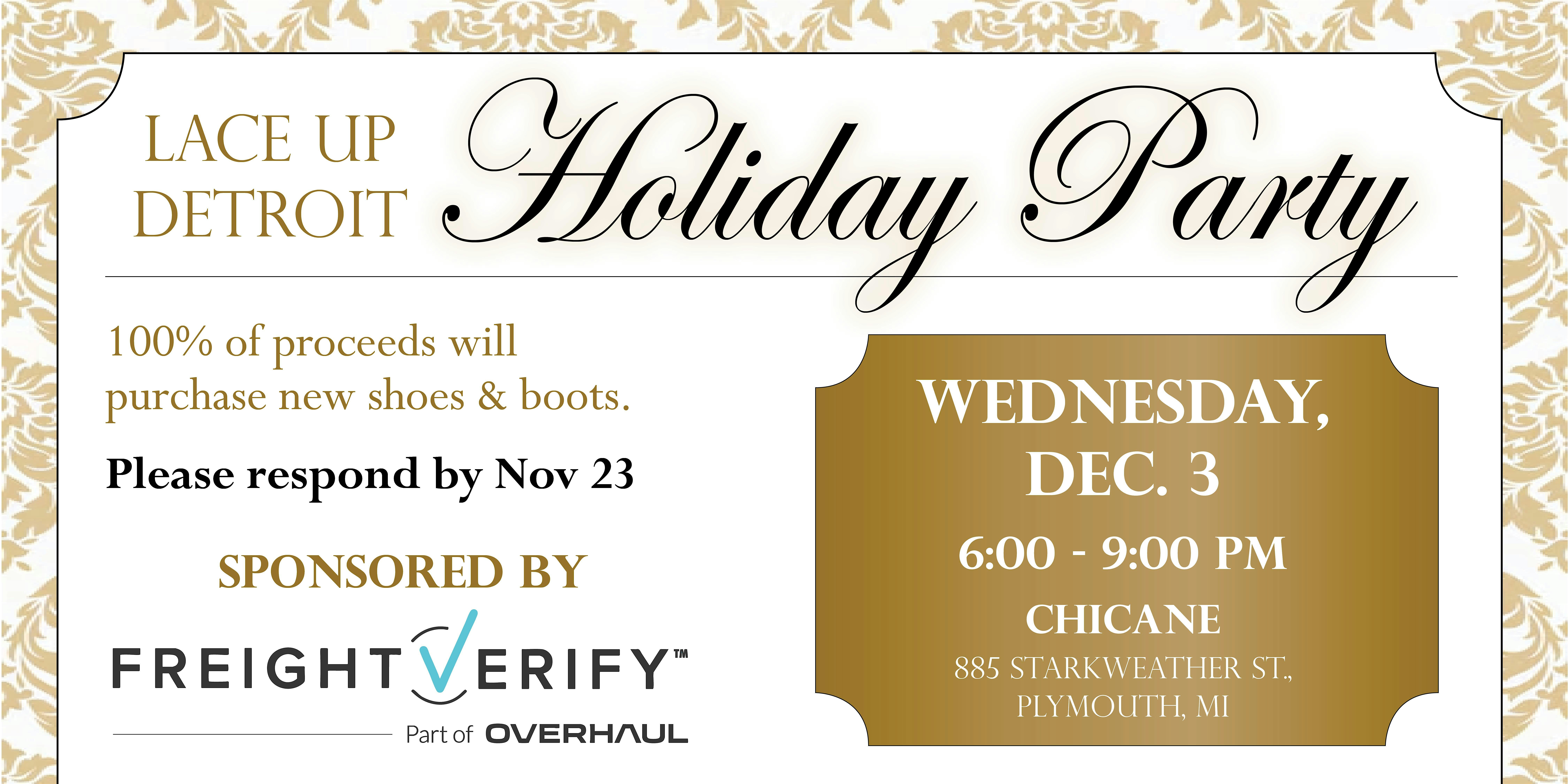 Lace Up Detroit’s Annual Holiday Party at Chicane – Plymouth, MI