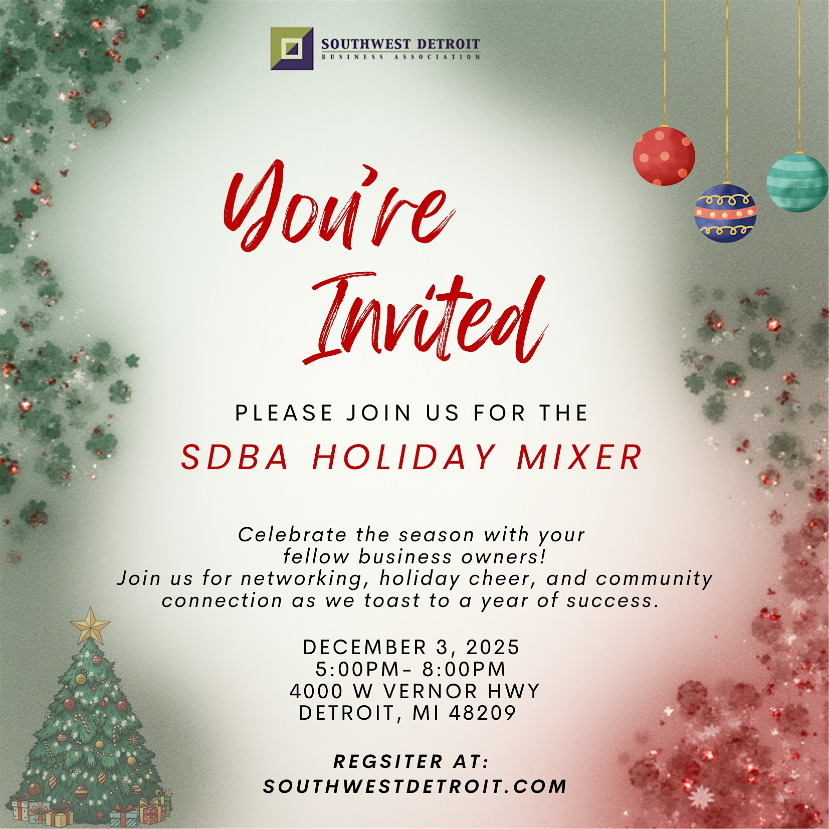 SDBA Holiday Mixer at LaJoya Gardens – Detroit, MI