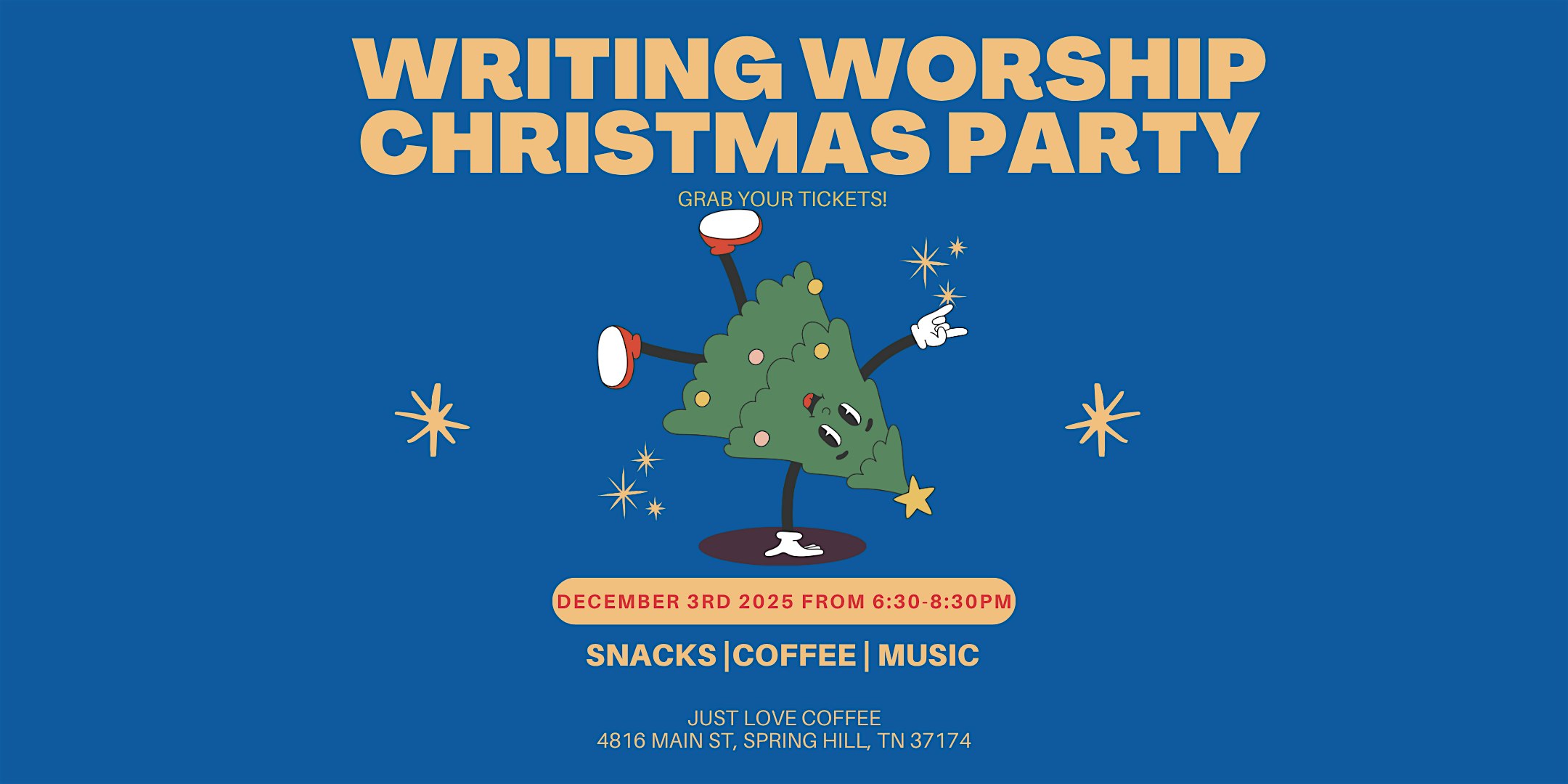 Writing Worship Christmas Party at Just Love Coffee Cafe – Spring Hill – Spring Hill, TN
