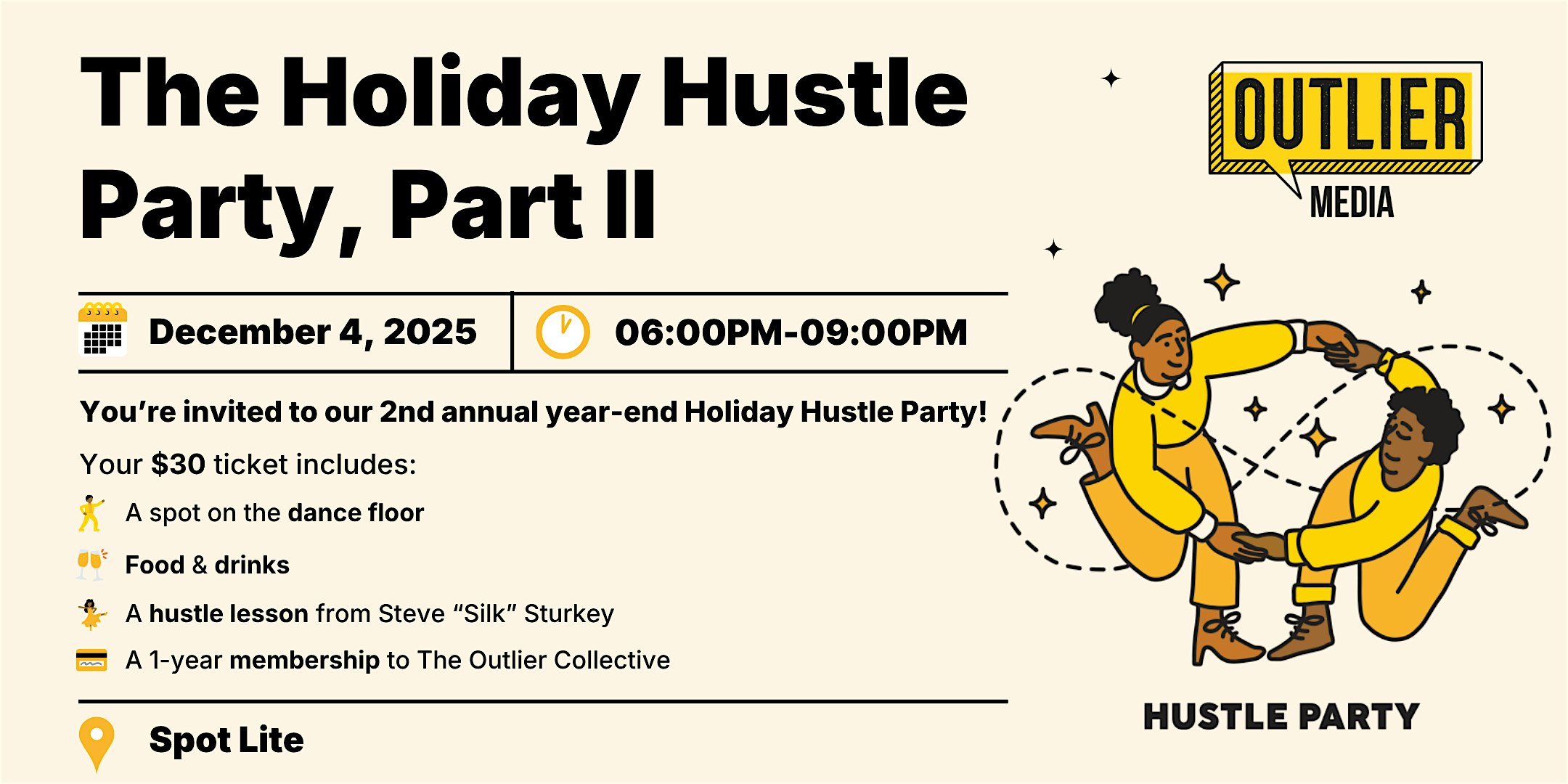 The Holiday Hustle Party, Part II at Spot Lite Detroit – Detroit, MI