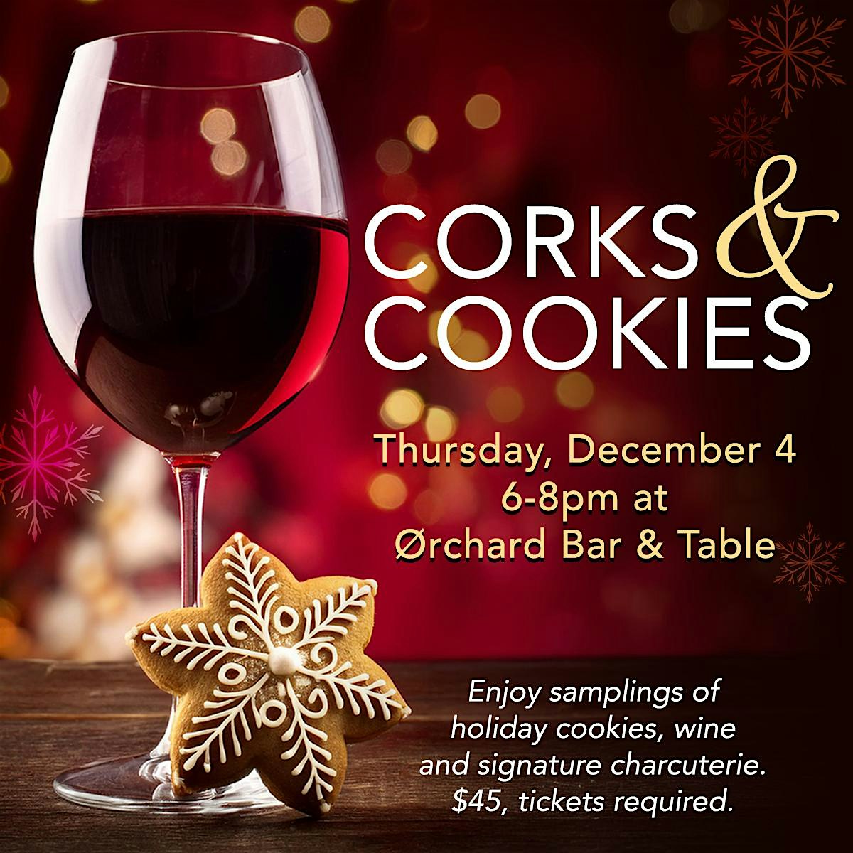Holiday Cookies & Corks at Ørchard Bar & Table – Port Clinton, OH