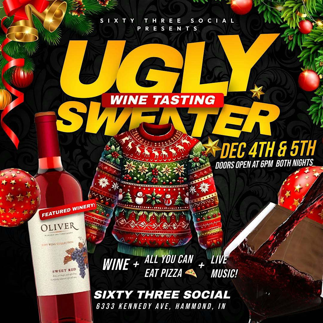 Ugly Sweater Wine Tasting at Sixty Three Social – Hammond, IN