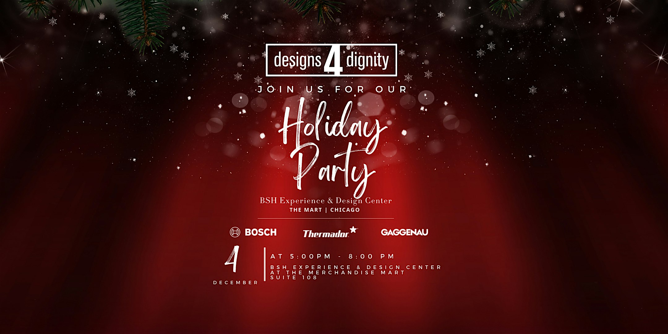 Designs for Dignity Holiday Party at Bosch, Thermador and Gaggenau Showroom by BSH Home Appliances – Chicago, IL
