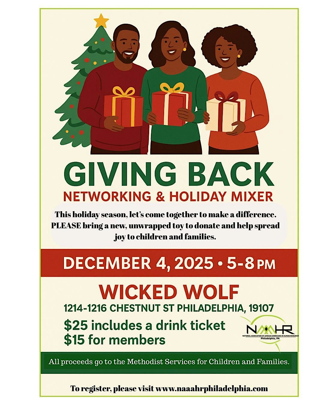 NAAAHR Holiday Give Back Mixer at Wicked Wolf – Philadelphia, PA