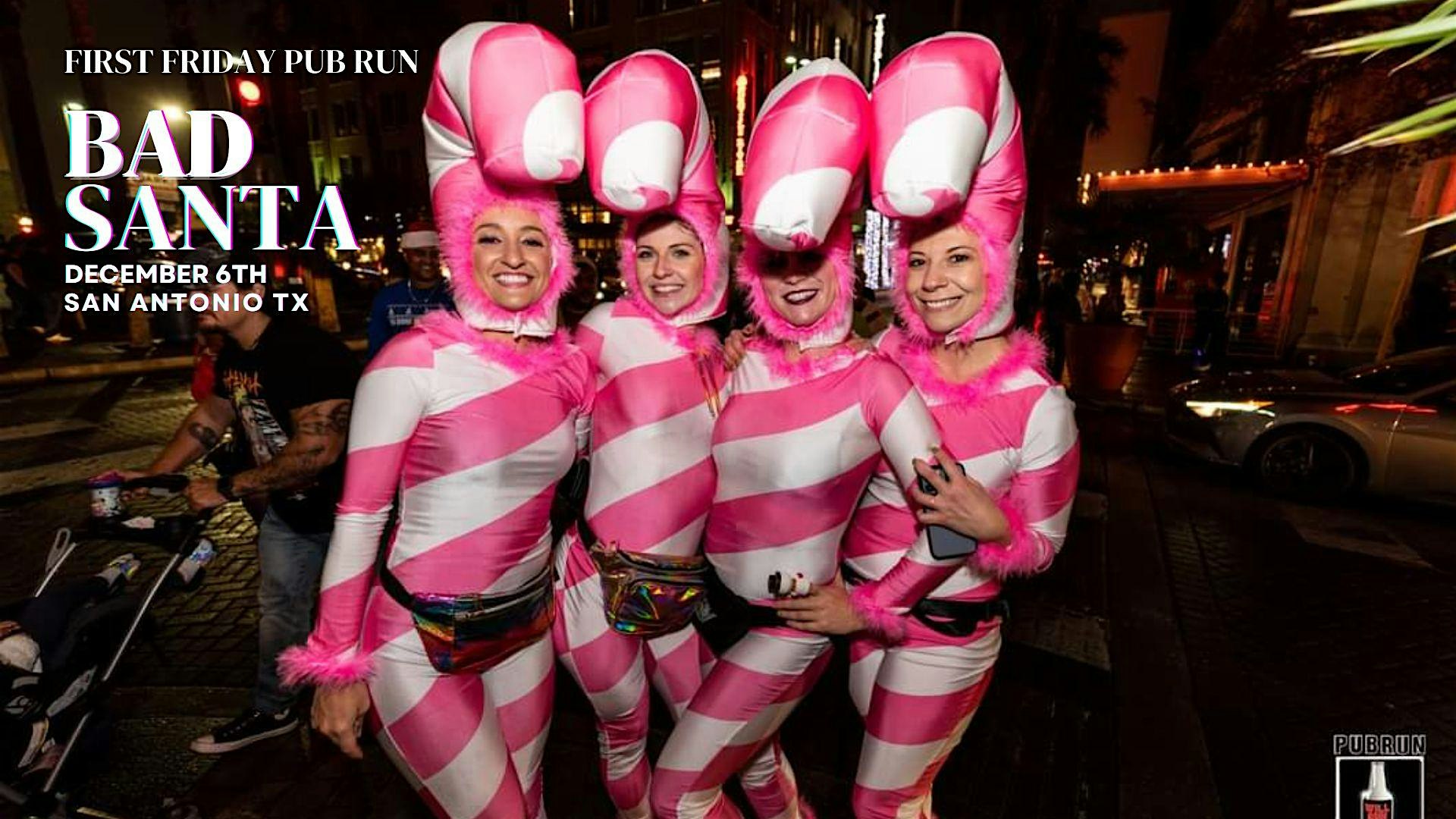 Bad Santa – First Friday Pub Run at Know Knew Friends Disco & Cocktail Club – San Antonio, TX