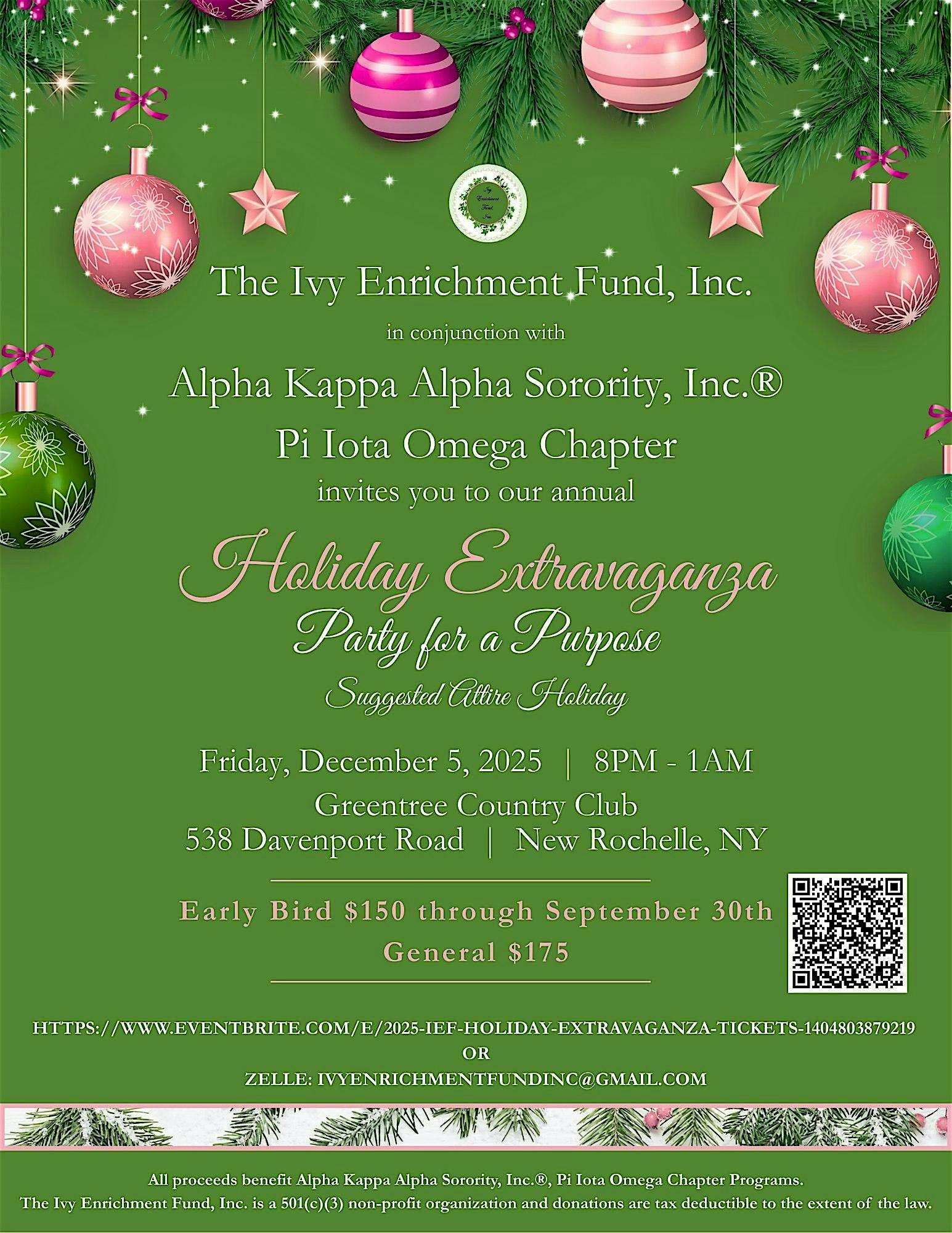 2025 IEF Holiday Extravaganza at Greentree Country Club – New Rochelle, NY