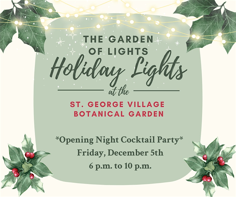Garden of Lights Cocktail Walk at the St. George Village Botanical Garden at St George Village Botanical Gardens – Frederiksted, St Croix