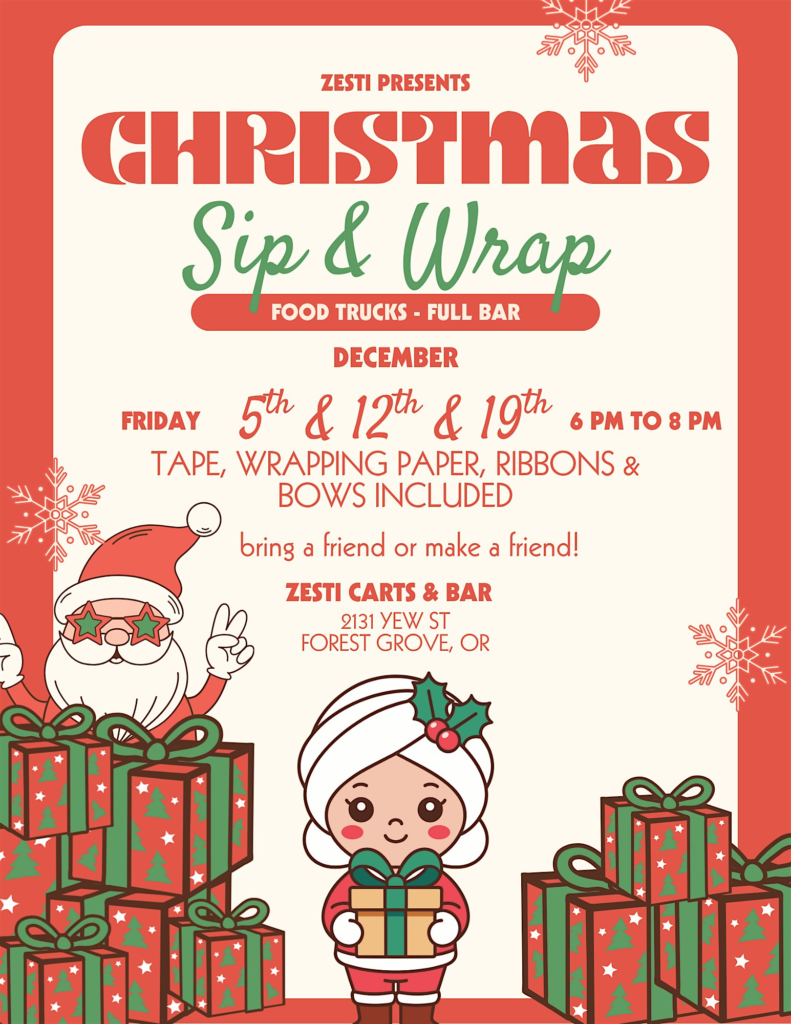 Sip & Wrap at Zesti at Zesti food carts – Forest Grove, OR