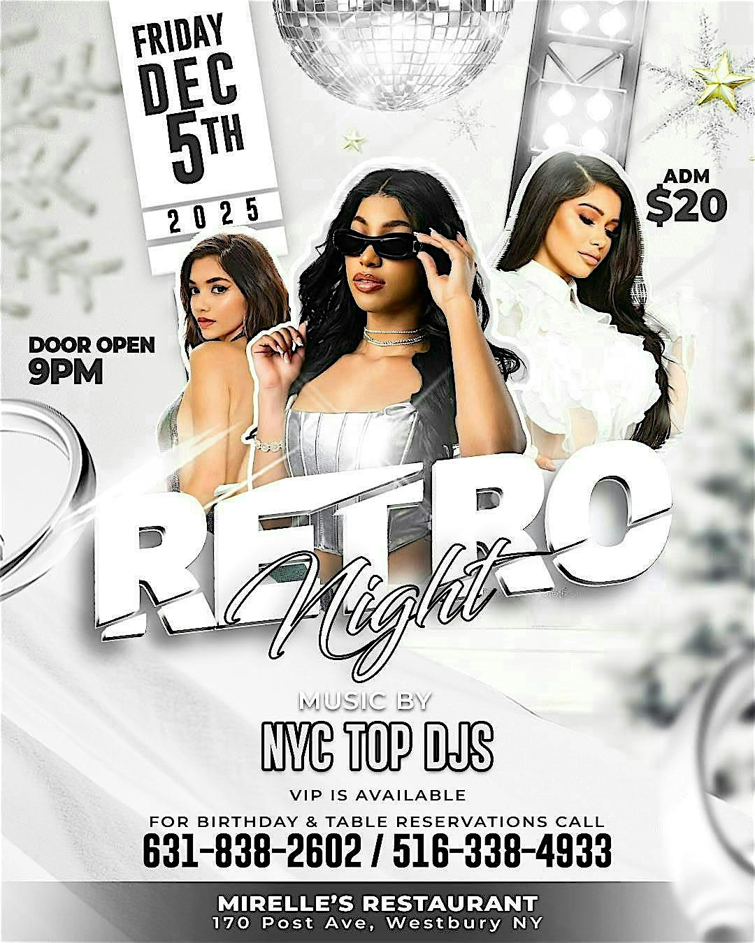 Retro Night at Mirelle’s Restaurant – Westbury, NY