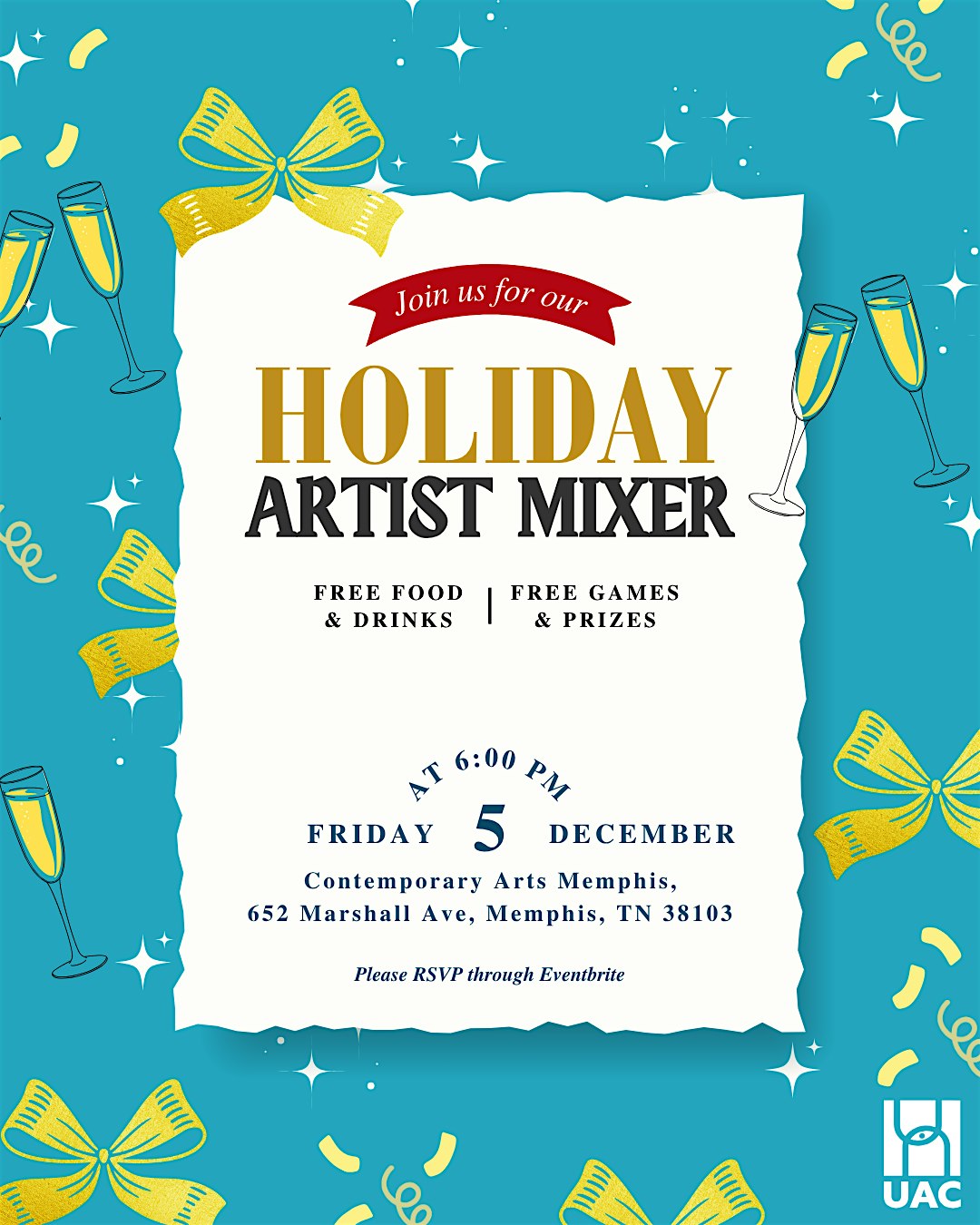 FREE Holiday Artist Mixer at Contemporary Arts Memphis – Memphis, TN