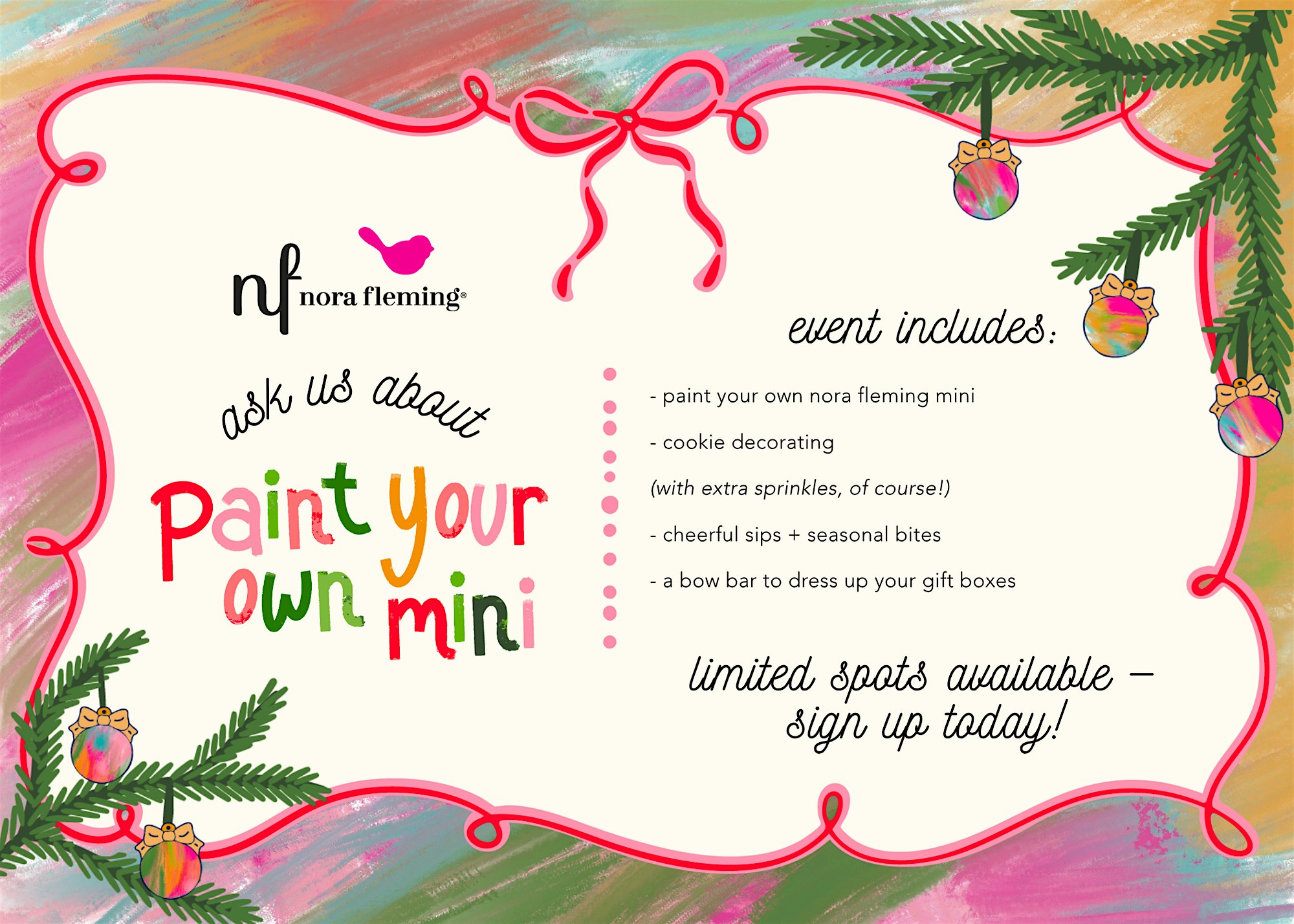 Nora Fleming Paint Party at 3189 Waltham Blvd – Burlington, NC