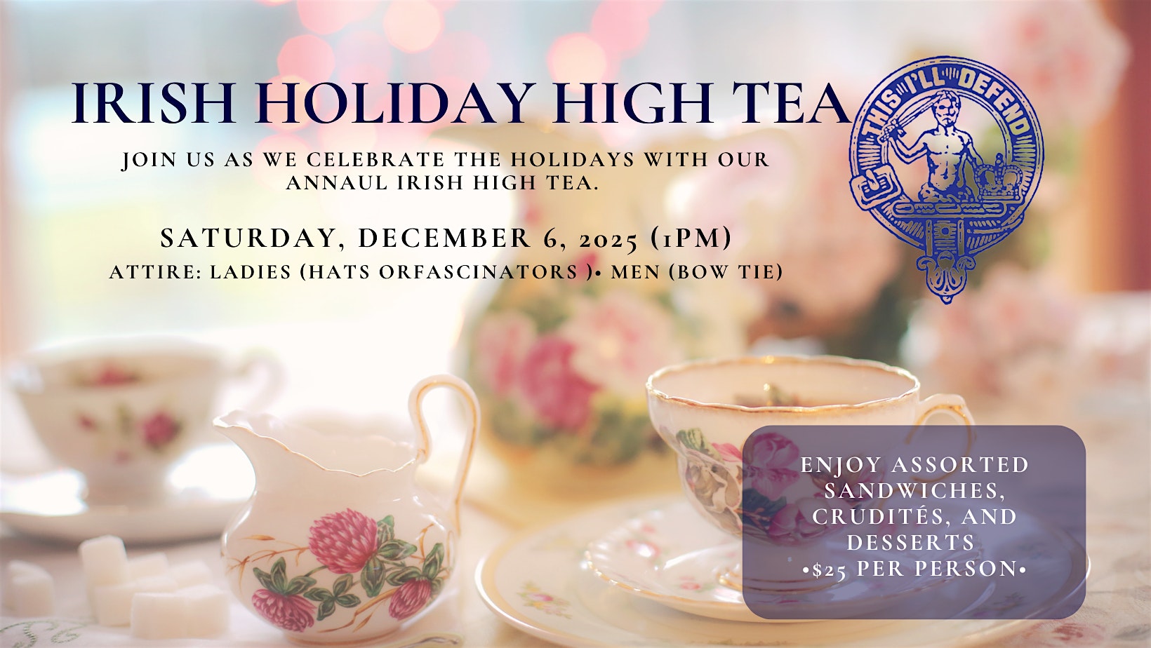 Irish Holiday High Tea at Mac’s Creek Winery & Brewery – Lexington, NE