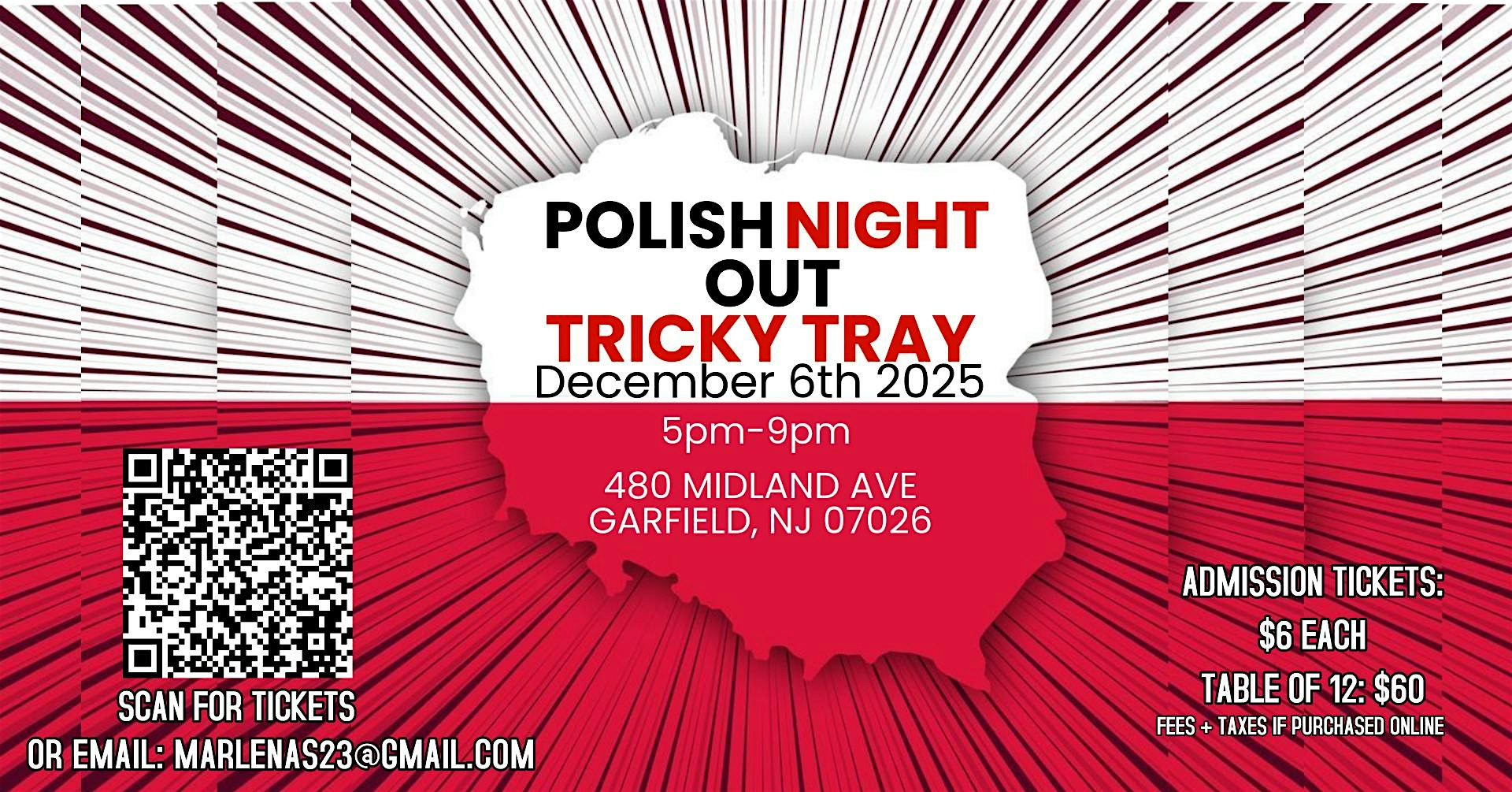 Polish Night Out Tricky Tray Event at Garfield Senior Center – Garfield, NJ