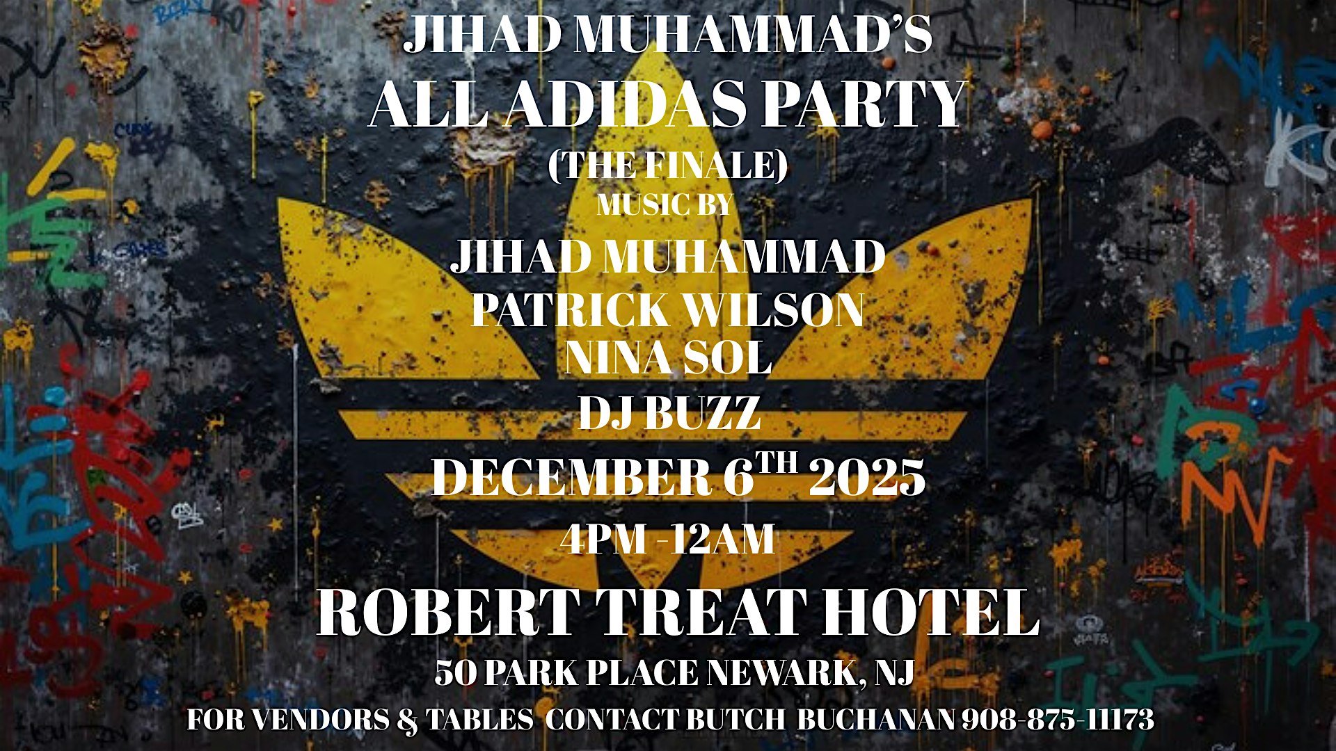 Jihad Muhammad’s All Adidas Party at Robert Treat Hotel, Park Place, Newark, NJ, USA – Newark, NJ
