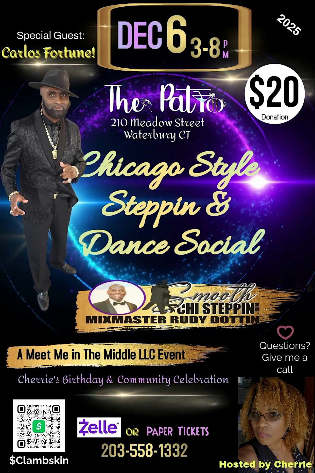 Chicago Style Steppin & Dance Social with Special Guest CARLOS FORTUNE! at 210 Meadow St – Waterbury, CT
