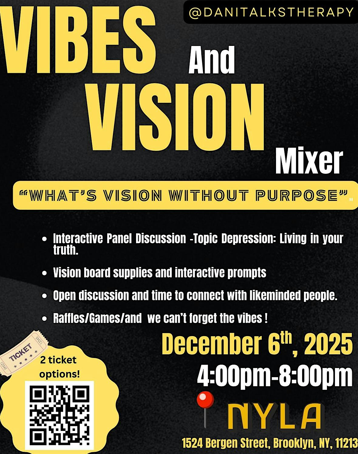Vibes and Vision Mixer at NYLA HOUSE – Brooklyn, NY