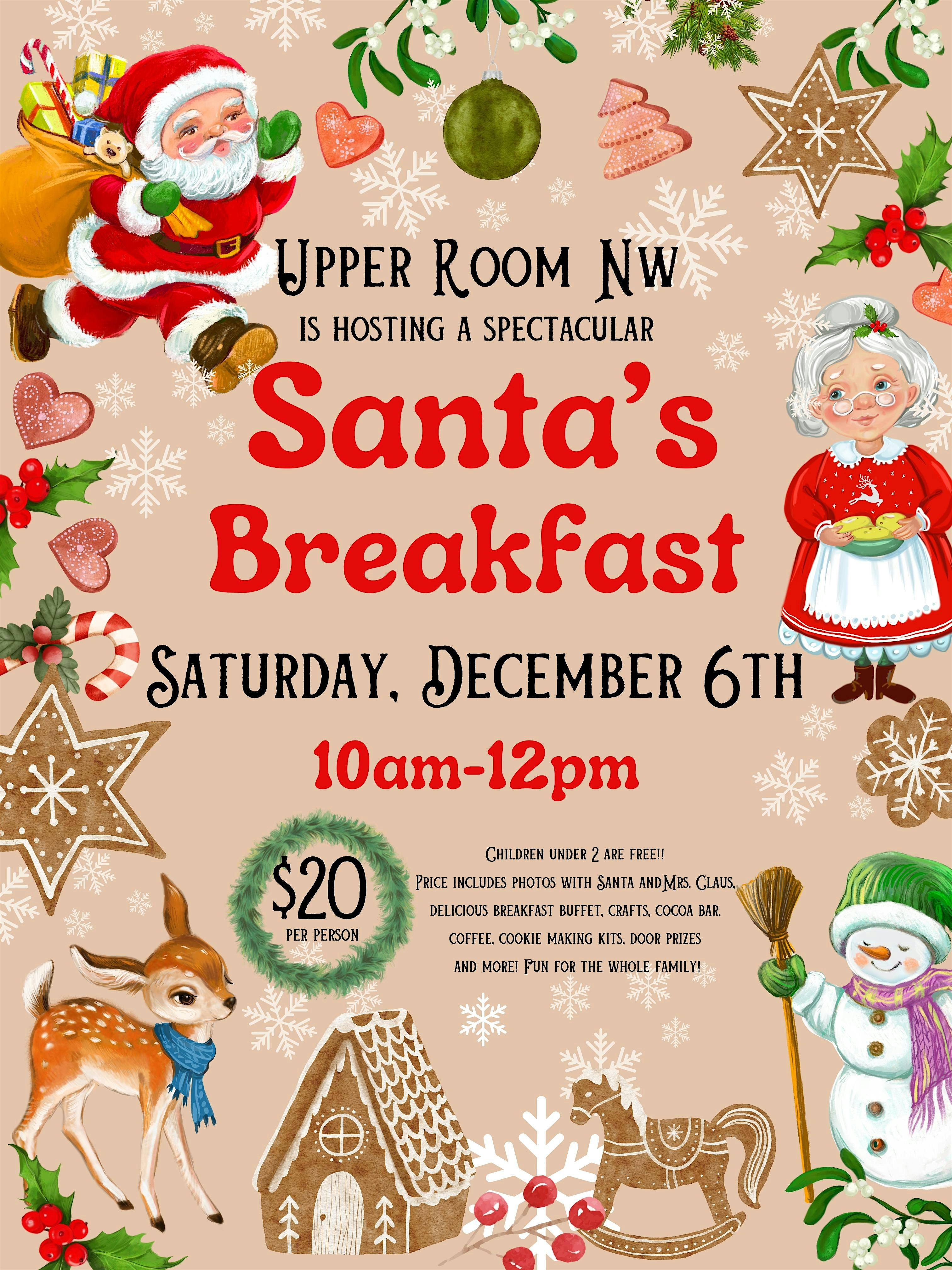 Santa’s Breakfast at Upper Room NW – Mountlake Terrace, WA