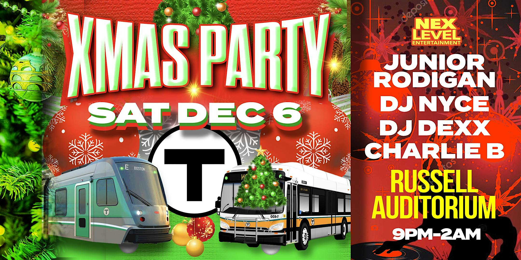 The T Christmas Party 2025 at Russell Auditorium at Russell Auditorium – Boston, MA