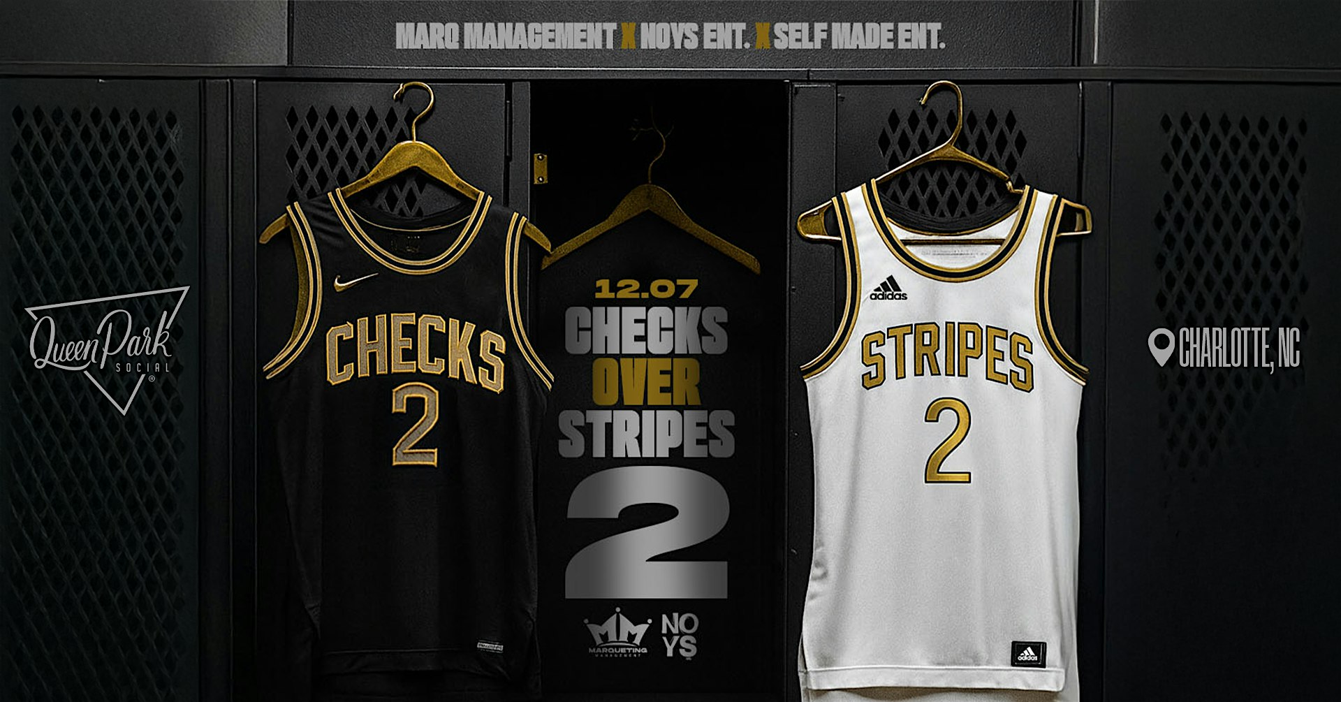 CHECKS OVER STRIPES 2 at Queen Park Social – Charlotte, NC