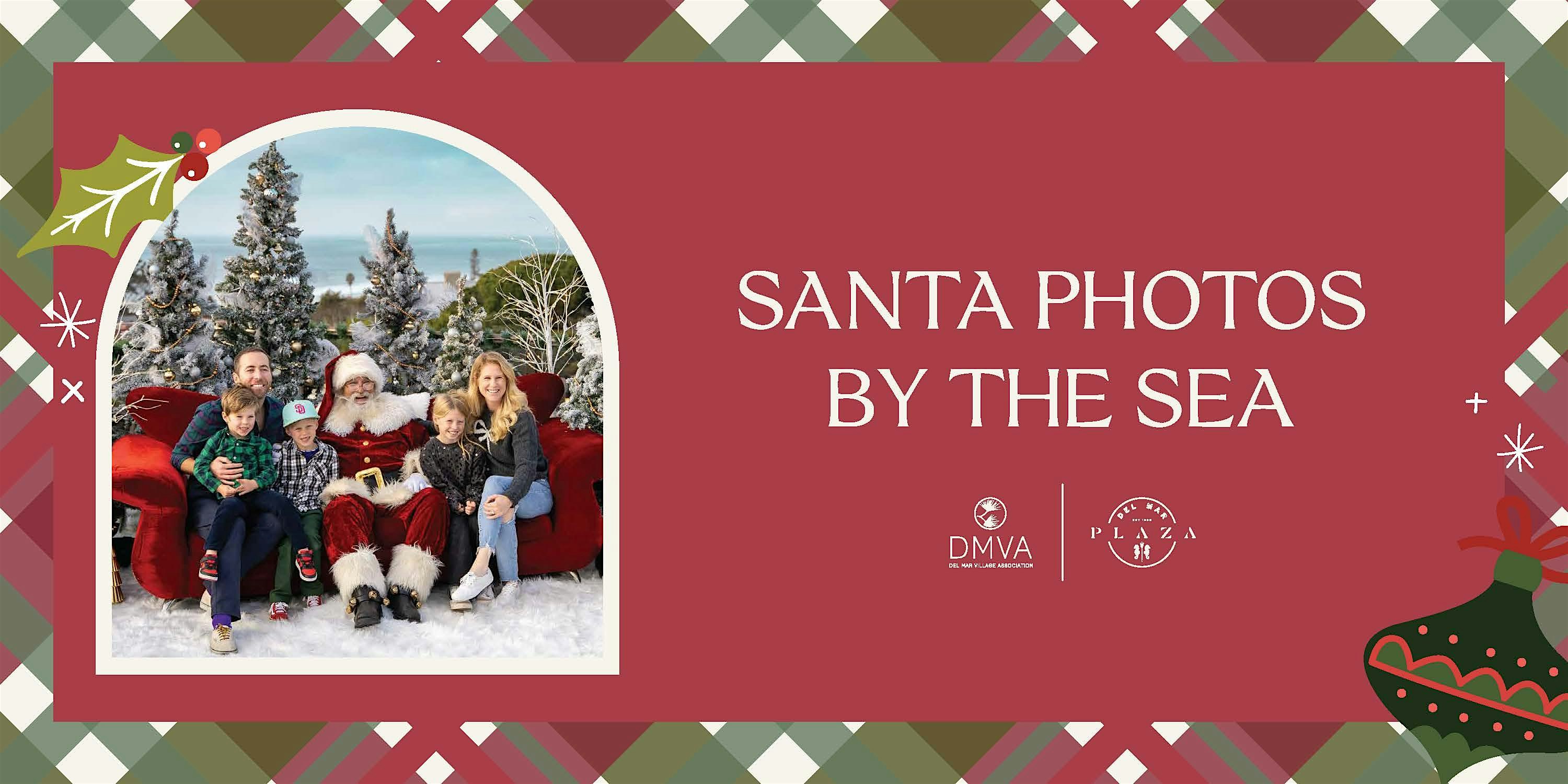 Santa Photos by the Sea in Del Mar Village at Del Mar Plaza – Del Mar, CA