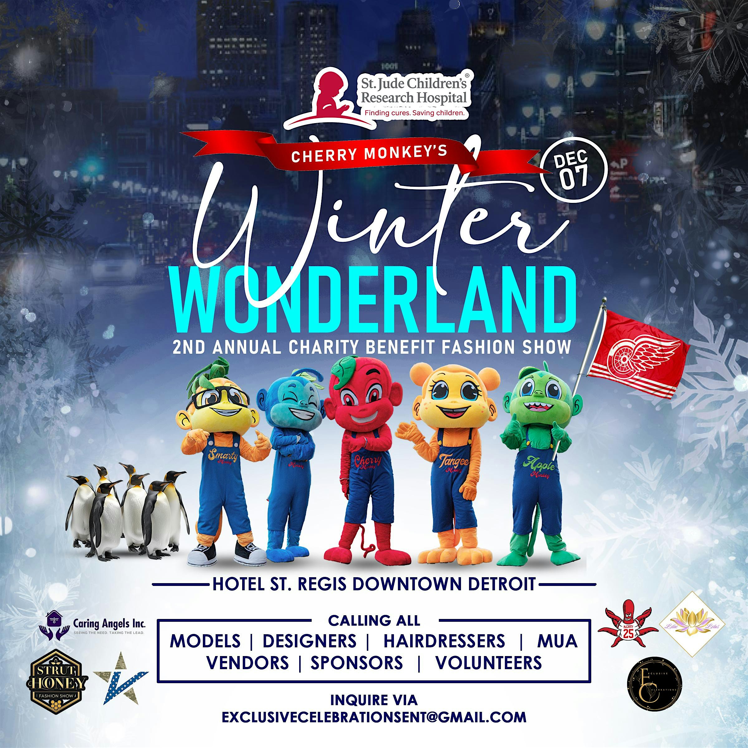Cherry Monkey’s Winter Wonderland Fashion Show 2nd Annual Charity Benefit at Hotel Saint Regis Detroit – detroit, MI