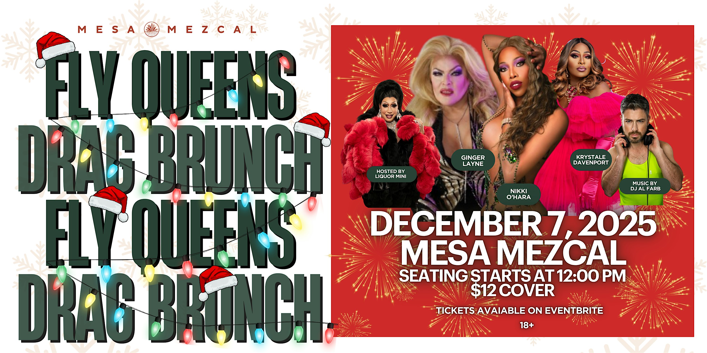 Fly Queens Drag Brunch at Mesa Mezcal – Holiday Spectacular! at Mesa Mezcal – Irving, TX