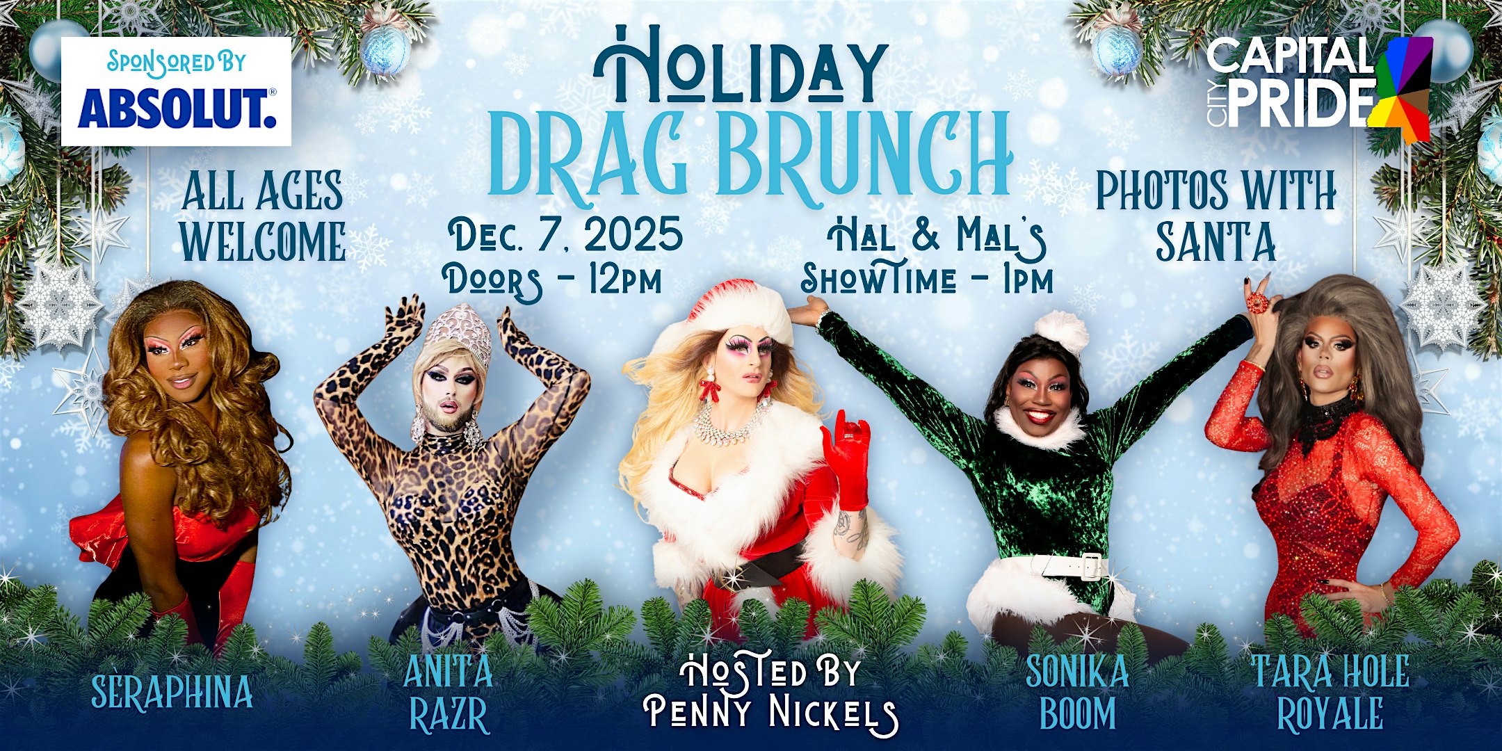 CAPITAL CITY PRIDE HOLIDAY DRAG BRUNCH at Hal & Mal’s – Jackson, MS